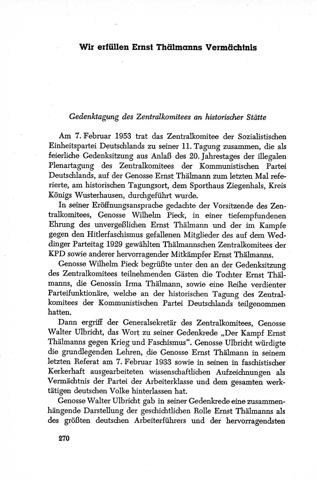 Dokumente der Sozialistischen Einheitspartei Deutschlands (SED) [Deutsche Demokratische Republik (DDR)] 1952-1953, Seite 270 (Dok. SED DDR 1952-1953, S. 270)