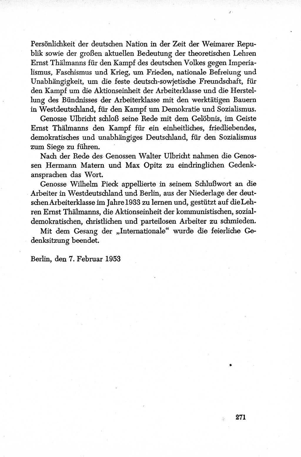 Dokumente der Sozialistischen Einheitspartei Deutschlands (SED) [Deutsche Demokratische Republik (DDR)] 1952-1953, Seite 271 (Dok. SED DDR 1952-1953, S. 271)