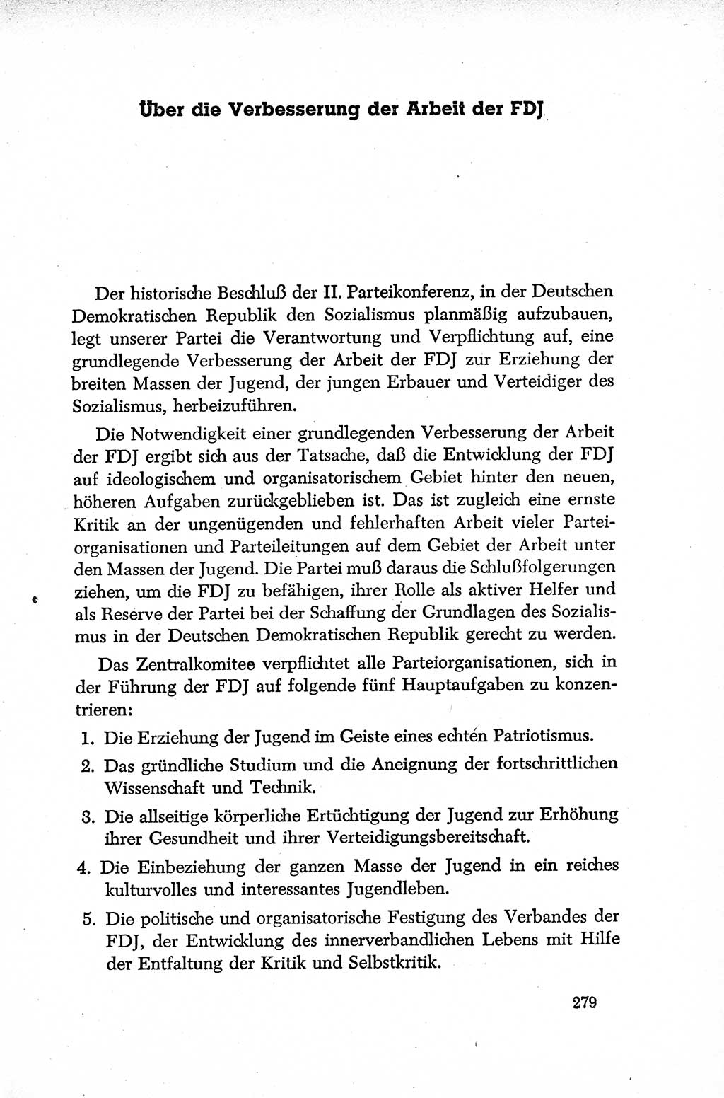 Dokumente der Sozialistischen Einheitspartei Deutschlands (SED) [Deutsche Demokratische Republik (DDR)] 1952-1953, Seite 279 (Dok. SED DDR 1952-1953, S. 279)