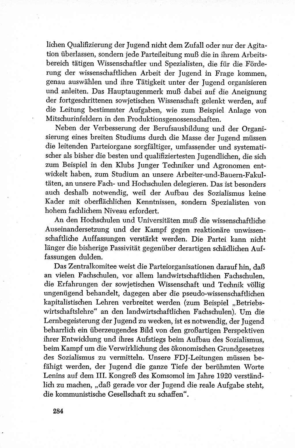 Dokumente der Sozialistischen Einheitspartei Deutschlands (SED) [Deutsche Demokratische Republik (DDR)] 1952-1953, Seite 284 (Dok. SED DDR 1952-1953, S. 284)