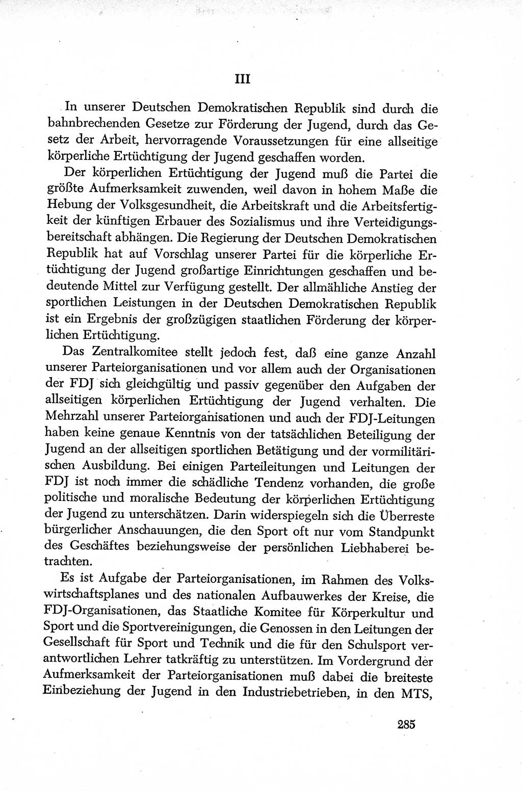 Dokumente der Sozialistischen Einheitspartei Deutschlands (SED) [Deutsche Demokratische Republik (DDR)] 1952-1953, Seite 285 (Dok. SED DDR 1952-1953, S. 285)