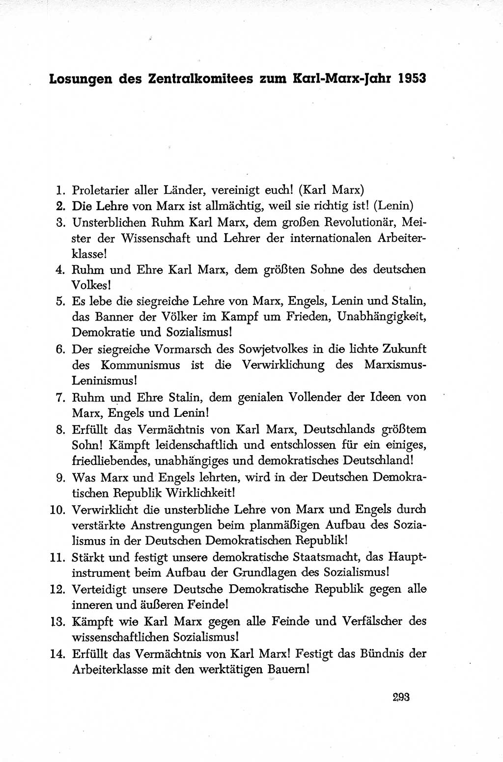 Dokumente der Sozialistischen Einheitspartei Deutschlands (SED) [Deutsche Demokratische Republik (DDR)] 1952-1953, Seite 293 (Dok. SED DDR 1952-1953, S. 293)