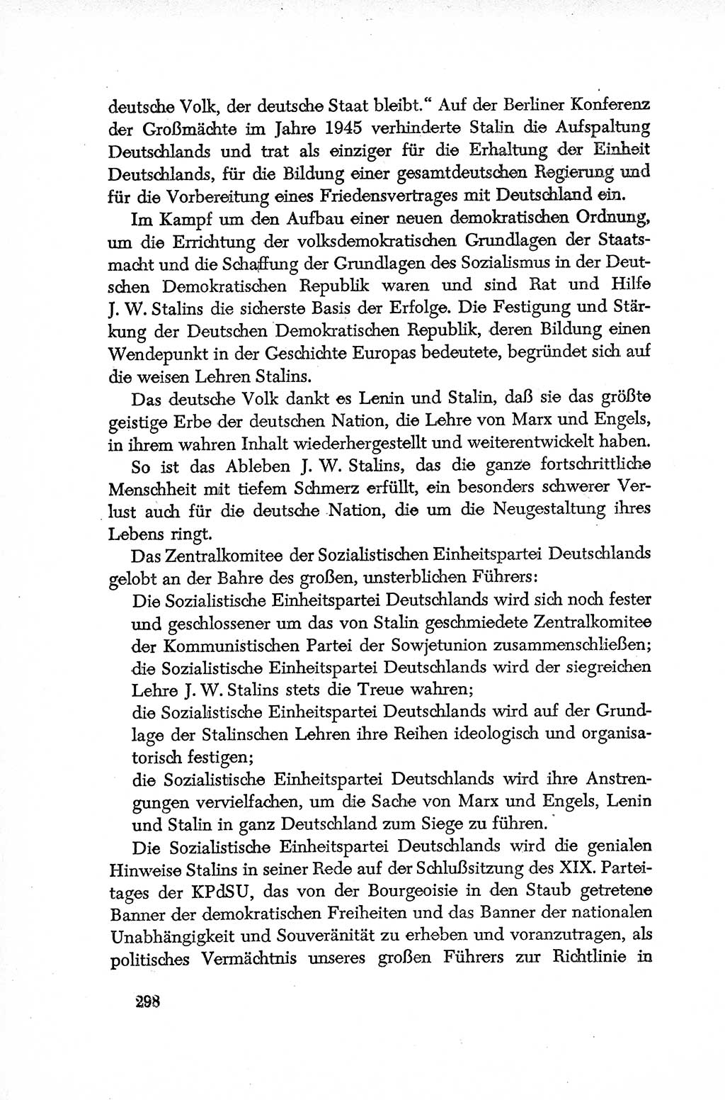 Dokumente der Sozialistischen Einheitspartei Deutschlands (SED) [Deutsche Demokratische Republik (DDR)] 1952-1953, Seite 298 (Dok. SED DDR 1952-1953, S. 298)