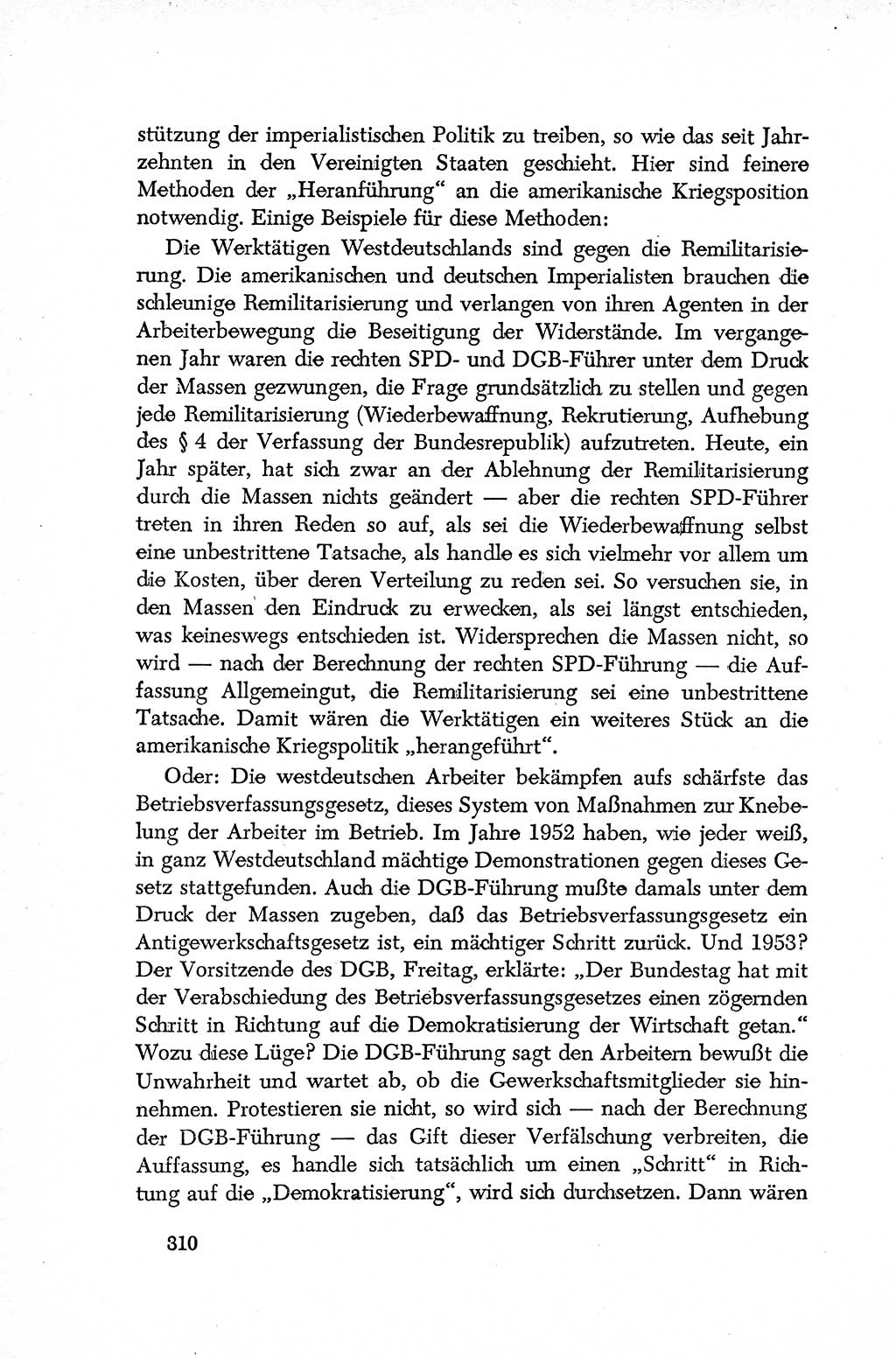 Dokumente der Sozialistischen Einheitspartei Deutschlands (SED) [Deutsche Demokratische Republik (DDR)] 1952-1953, Seite 310 (Dok. SED DDR 1952-1953, S. 310)