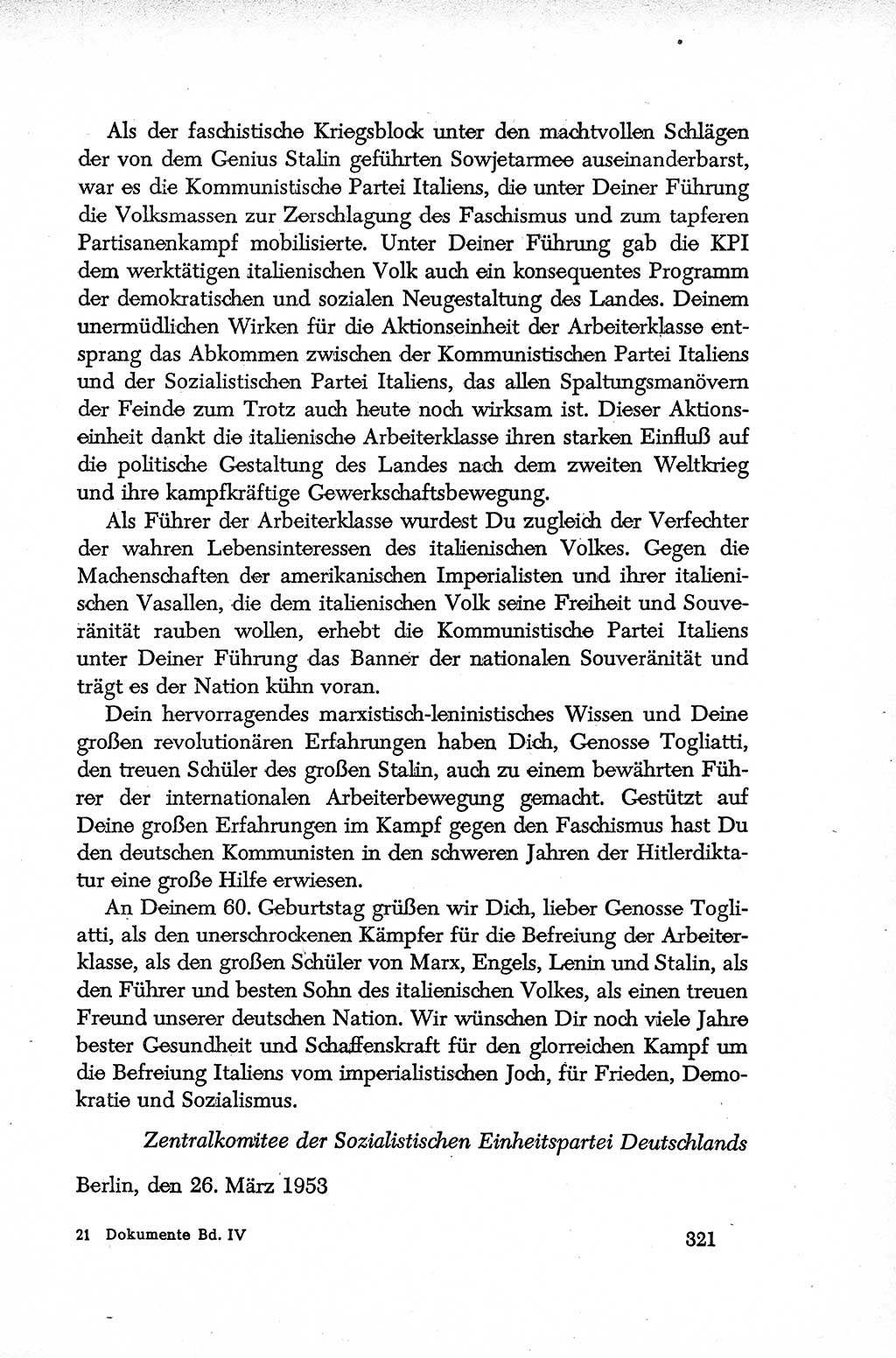 Dokumente der Sozialistischen Einheitspartei Deutschlands (SED) [Deutsche Demokratische Republik (DDR)] 1952-1953, Seite 321 (Dok. SED DDR 1952-1953, S. 321)