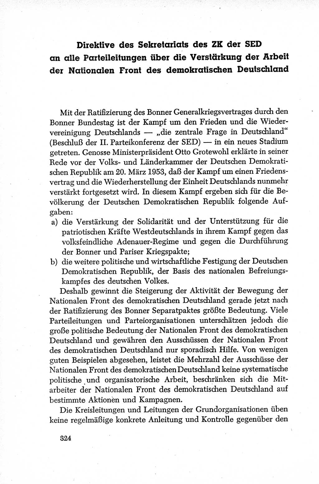 Dokumente der Sozialistischen Einheitspartei Deutschlands (SED) [Deutsche Demokratische Republik (DDR)] 1952-1953, Seite 324 (Dok. SED DDR 1952-1953, S. 324)