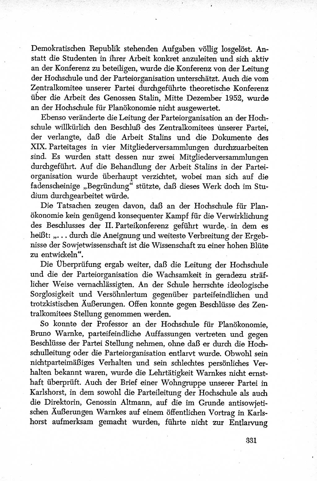 Dokumente der Sozialistischen Einheitspartei Deutschlands (SED) [Deutsche Demokratische Republik (DDR)] 1952-1953, Seite 331 (Dok. SED DDR 1952-1953, S. 331)