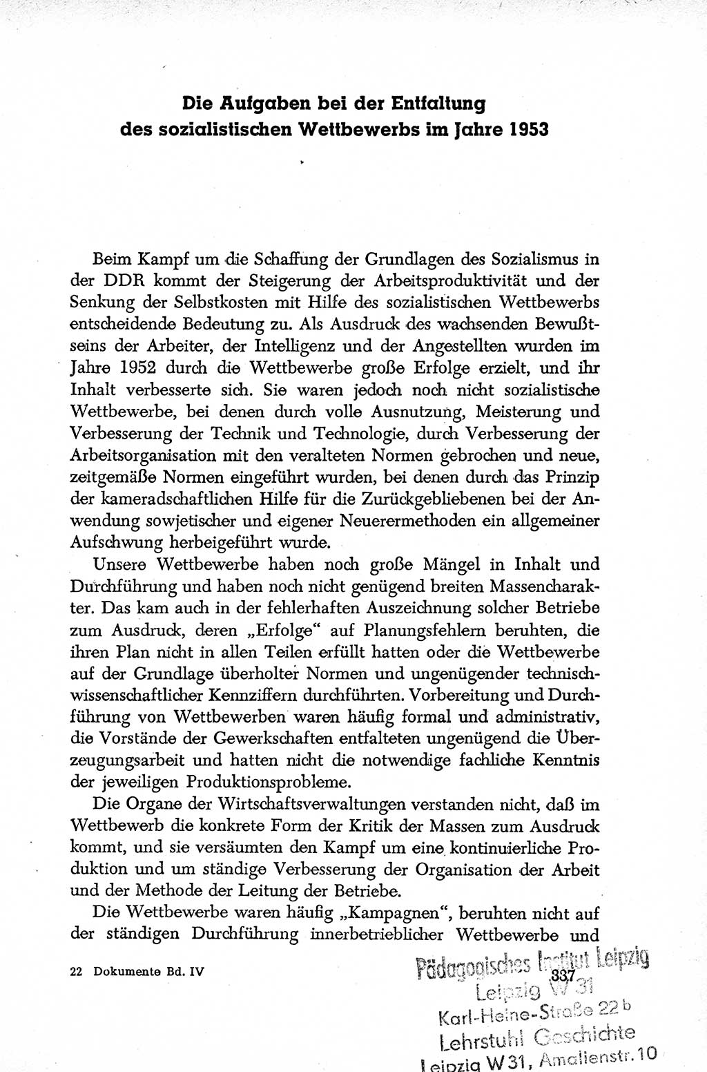Dokumente der Sozialistischen Einheitspartei Deutschlands (SED) [Deutsche Demokratische Republik (DDR)] 1952-1953, Seite 337 (Dok. SED DDR 1952-1953, S. 337)