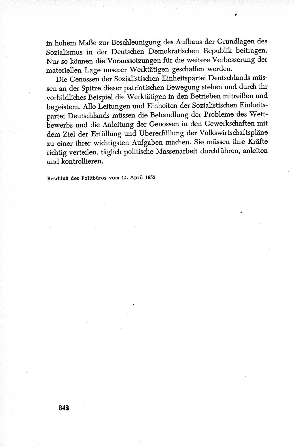 Dokumente der Sozialistischen Einheitspartei Deutschlands (SED) [Deutsche Demokratische Republik (DDR)] 1952-1953, Seite 342 (Dok. SED DDR 1952-1953, S. 342)