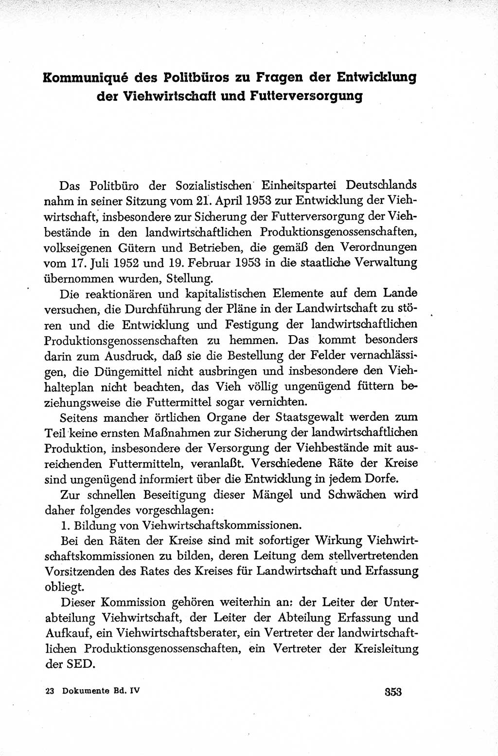 Dokumente der Sozialistischen Einheitspartei Deutschlands (SED) [Deutsche Demokratische Republik (DDR)] 1952-1953, Seite 353 (Dok. SED DDR 1952-1953, S. 353)