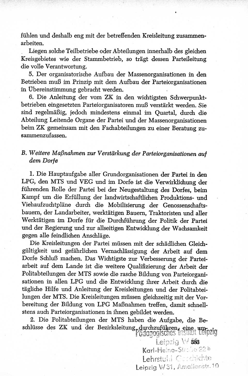 Dokumente der Sozialistischen Einheitspartei Deutschlands (SED) [Deutsche Demokratische Republik (DDR)] 1952-1953, Seite 383 (Dok. SED DDR 1952-1953, S. 383)