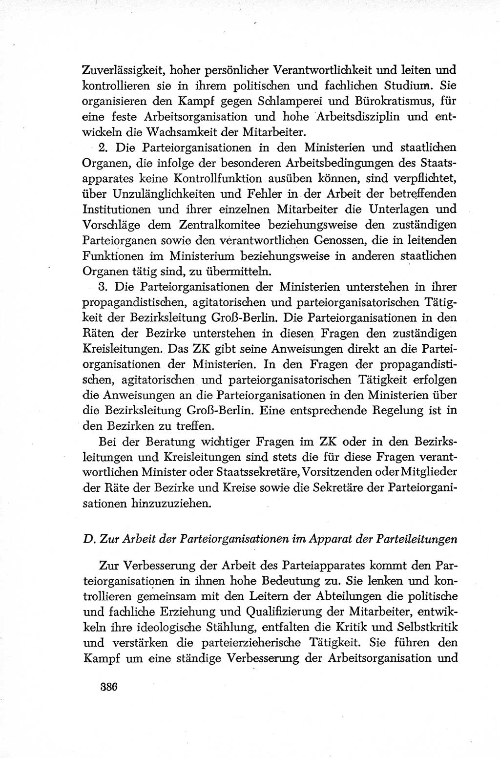 Dokumente der Sozialistischen Einheitspartei Deutschlands (SED) [Deutsche Demokratische Republik (DDR)] 1952-1953, Seite 386 (Dok. SED DDR 1952-1953, S. 386)