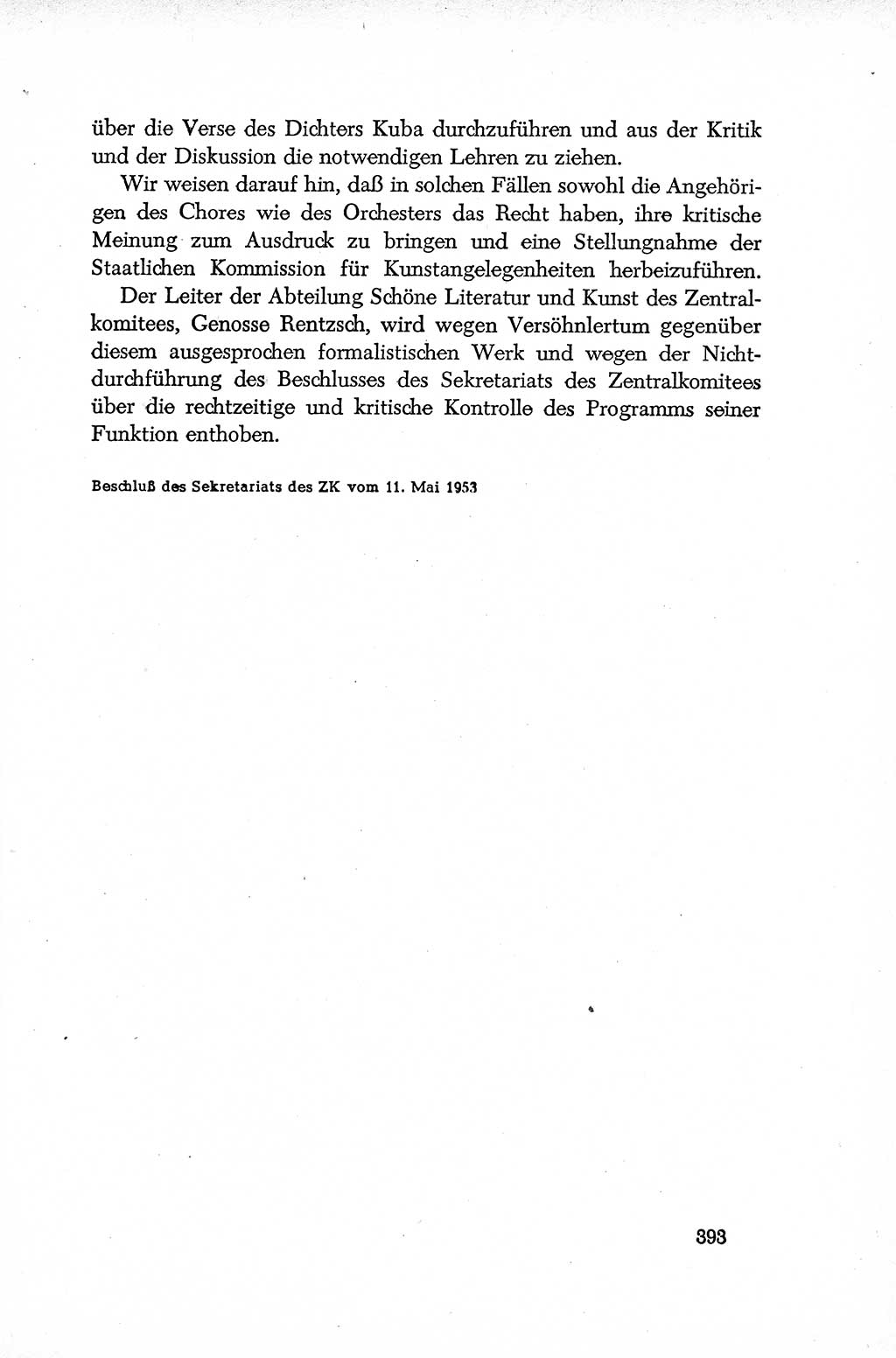 Dokumente der Sozialistischen Einheitspartei Deutschlands (SED) [Deutsche Demokratische Republik (DDR)] 1952-1953, Seite 393 (Dok. SED DDR 1952-1953, S. 393)