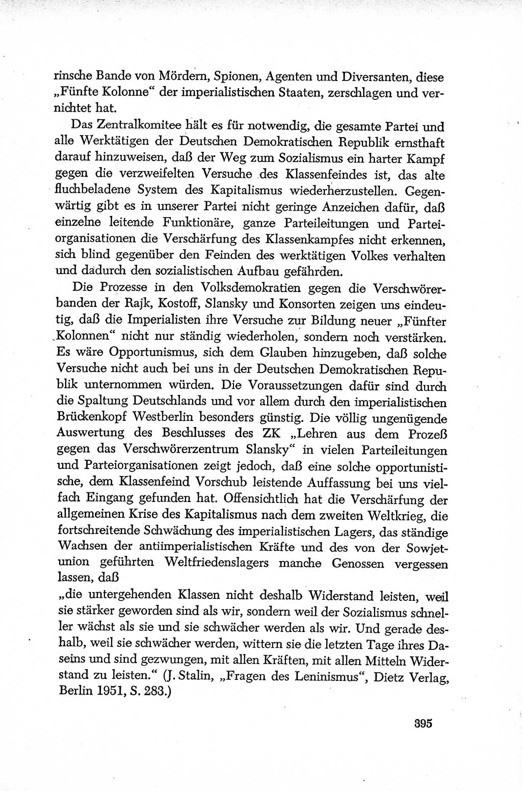 Dokumente der Sozialistischen Einheitspartei Deutschlands (SED) [Deutsche Demokratische Republik (DDR)] 1952-1953, Seite 395 (Dok. SED DDR 1952-1953, S. 395)