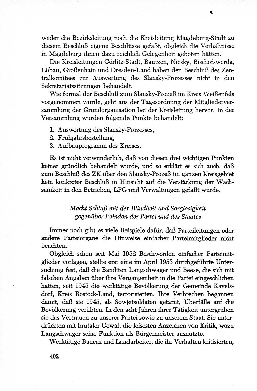 Dokumente der Sozialistischen Einheitspartei Deutschlands (SED) [Deutsche Demokratische Republik (DDR)] 1952-1953, Seite 402 (Dok. SED DDR 1952-1953, S. 402)