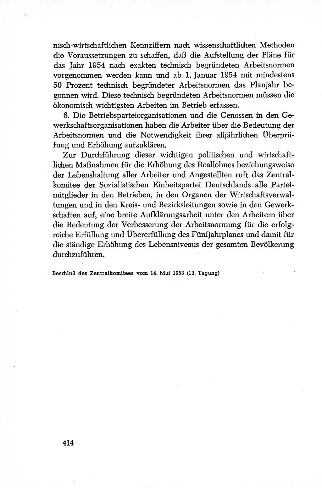 Dokumente der Sozialistischen Einheitspartei Deutschlands (SED) [Deutsche Demokratische Republik (DDR)] 1952-1953, Seite 414 (Dok. SED DDR 1952-1953, S. 414)