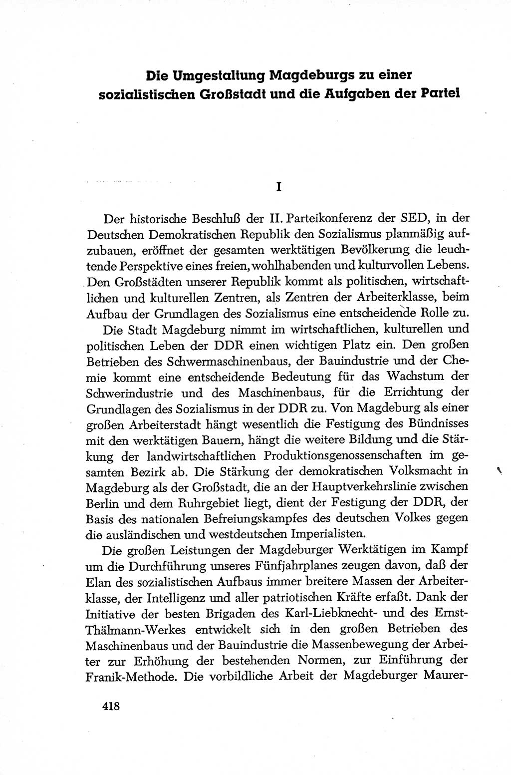 Dokumente der Sozialistischen Einheitspartei Deutschlands (SED) [Deutsche Demokratische Republik (DDR)] 1952-1953, Seite 418 (Dok. SED DDR 1952-1953, S. 418)