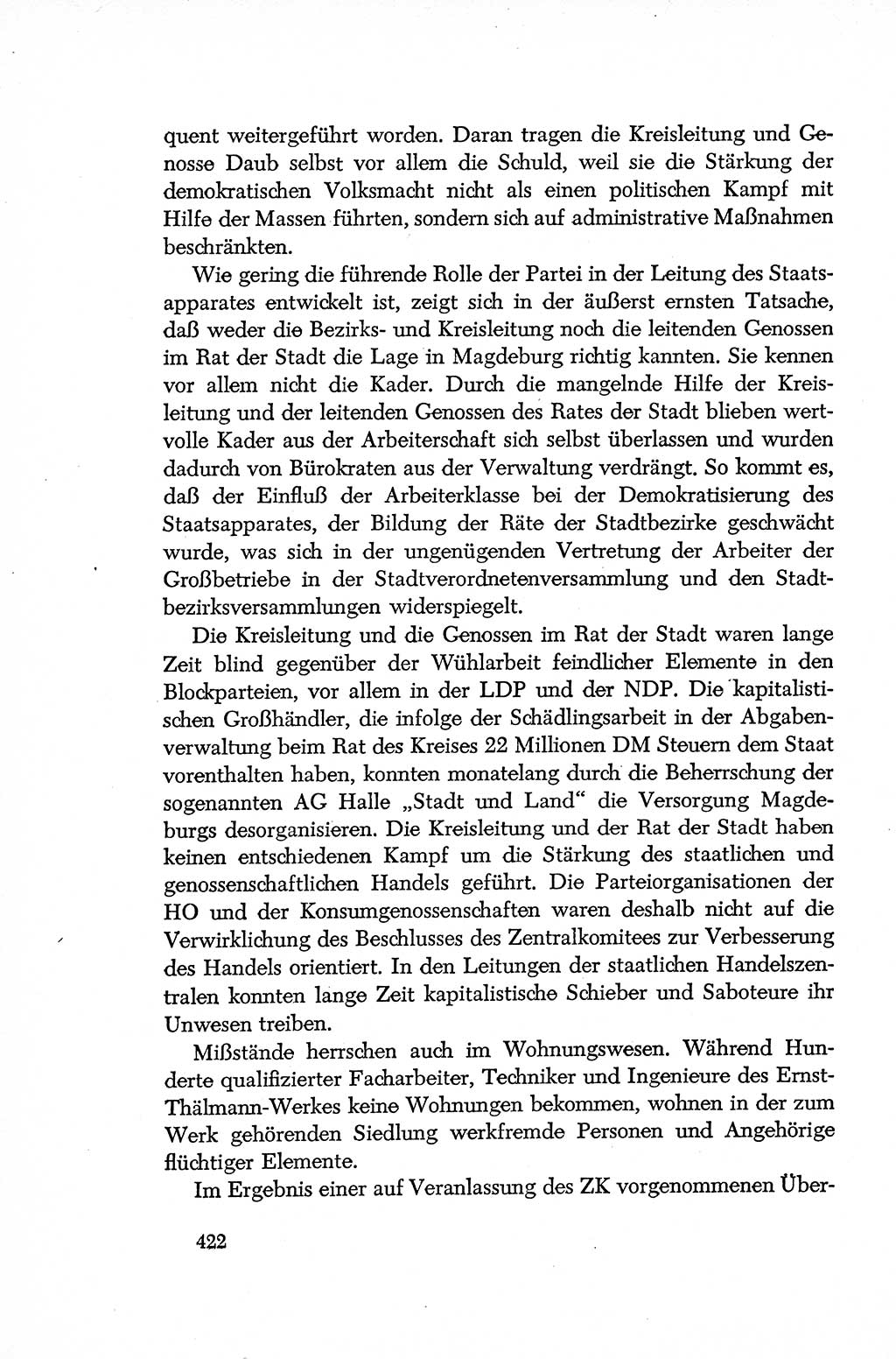 Dokumente der Sozialistischen Einheitspartei Deutschlands (SED) [Deutsche Demokratische Republik (DDR)] 1952-1953, Seite 422 (Dok. SED DDR 1952-1953, S. 422)
