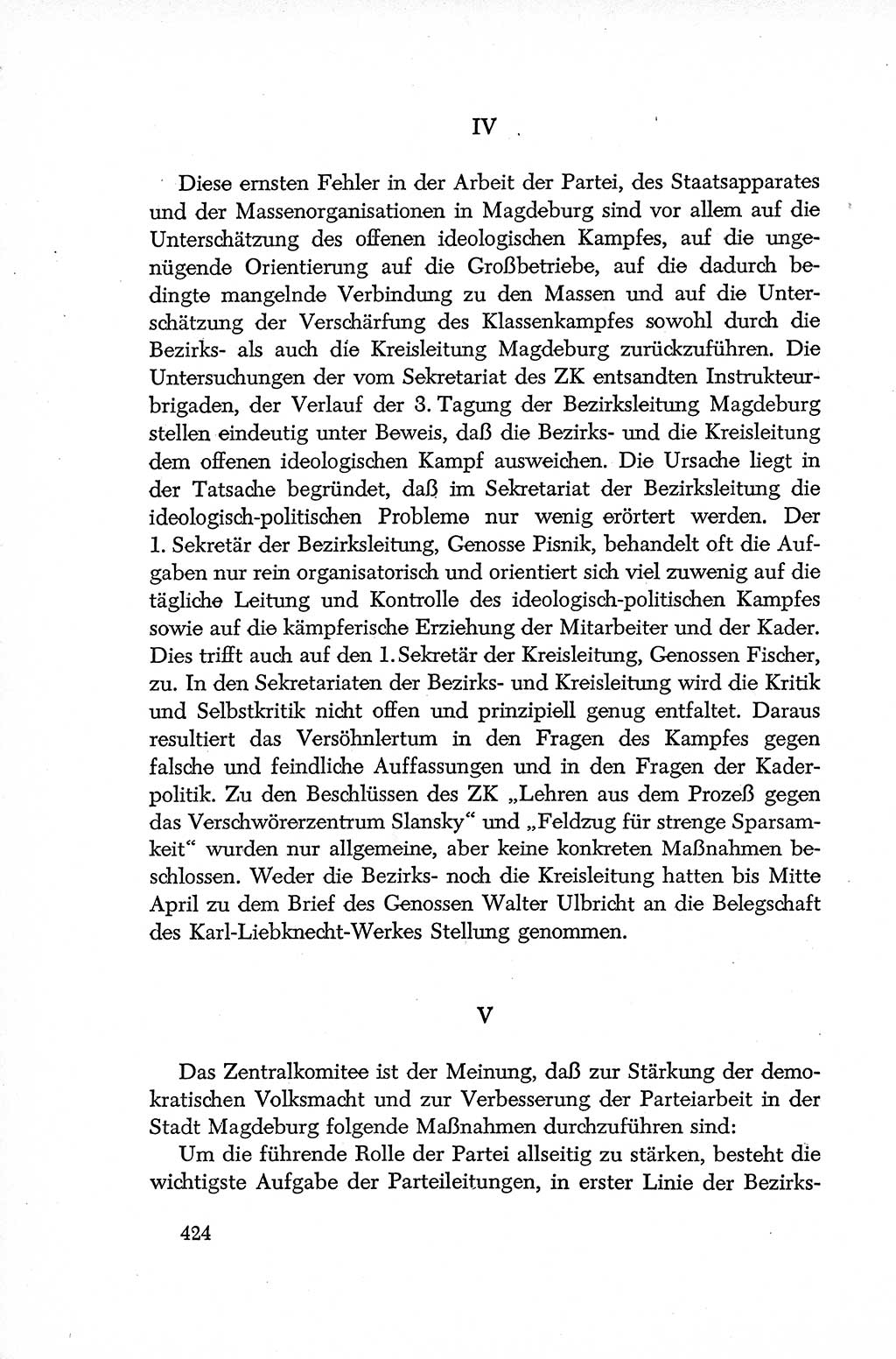 Dokumente der Sozialistischen Einheitspartei Deutschlands (SED) [Deutsche Demokratische Republik (DDR)] 1952-1953, Seite 424 (Dok. SED DDR 1952-1953, S. 424)