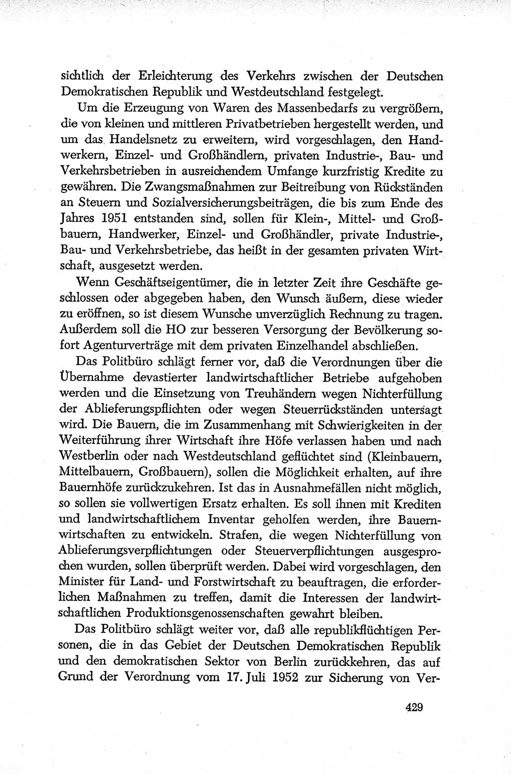 Dokumente der Sozialistischen Einheitspartei Deutschlands (SED) [Deutsche Demokratische Republik (DDR)] 1952-1953, Seite 429 (Dok. SED DDR 1952-1953, S. 429)