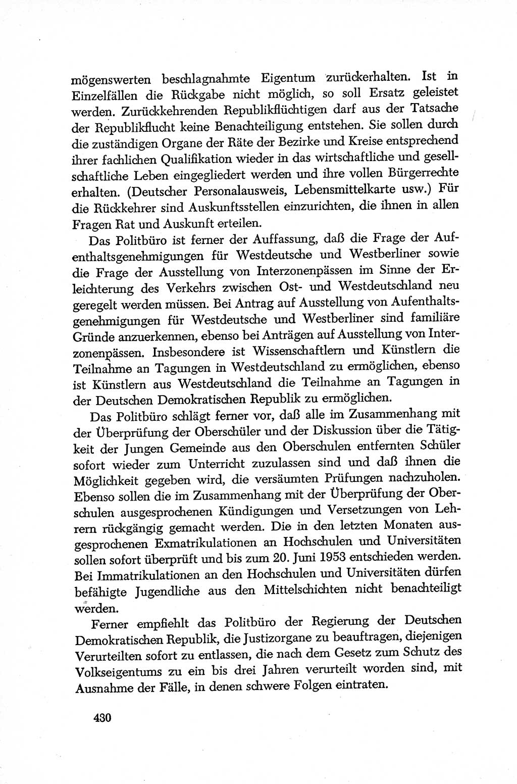 Dokumente der Sozialistischen Einheitspartei Deutschlands (SED) [Deutsche Demokratische Republik (DDR)] 1952-1953, Seite 430 (Dok. SED DDR 1952-1953, S. 430)