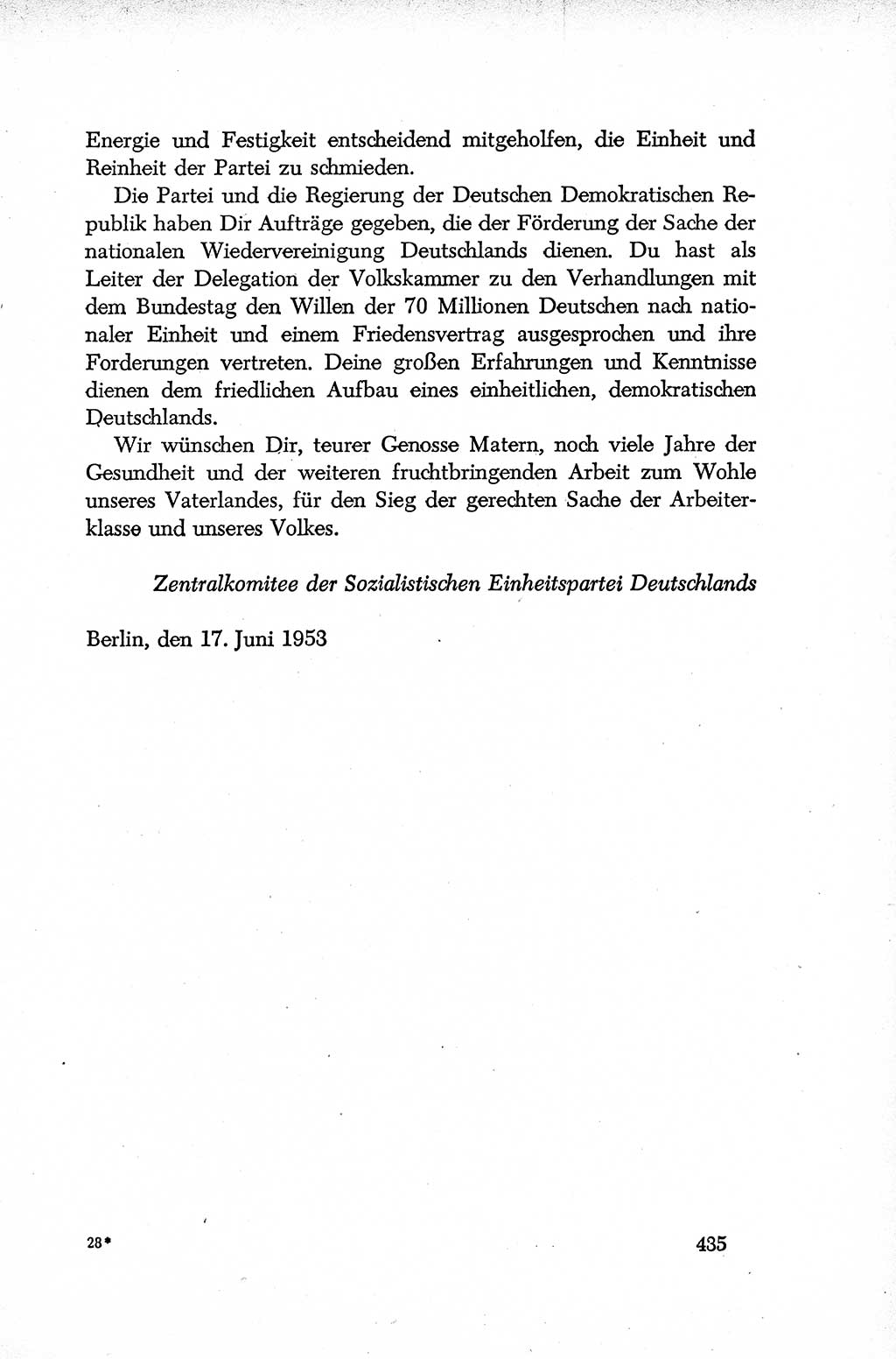 Dokumente der Sozialistischen Einheitspartei Deutschlands (SED) [Deutsche Demokratische Republik (DDR)] 1952-1953, Seite 435 (Dok. SED DDR 1952-1953, S. 435)