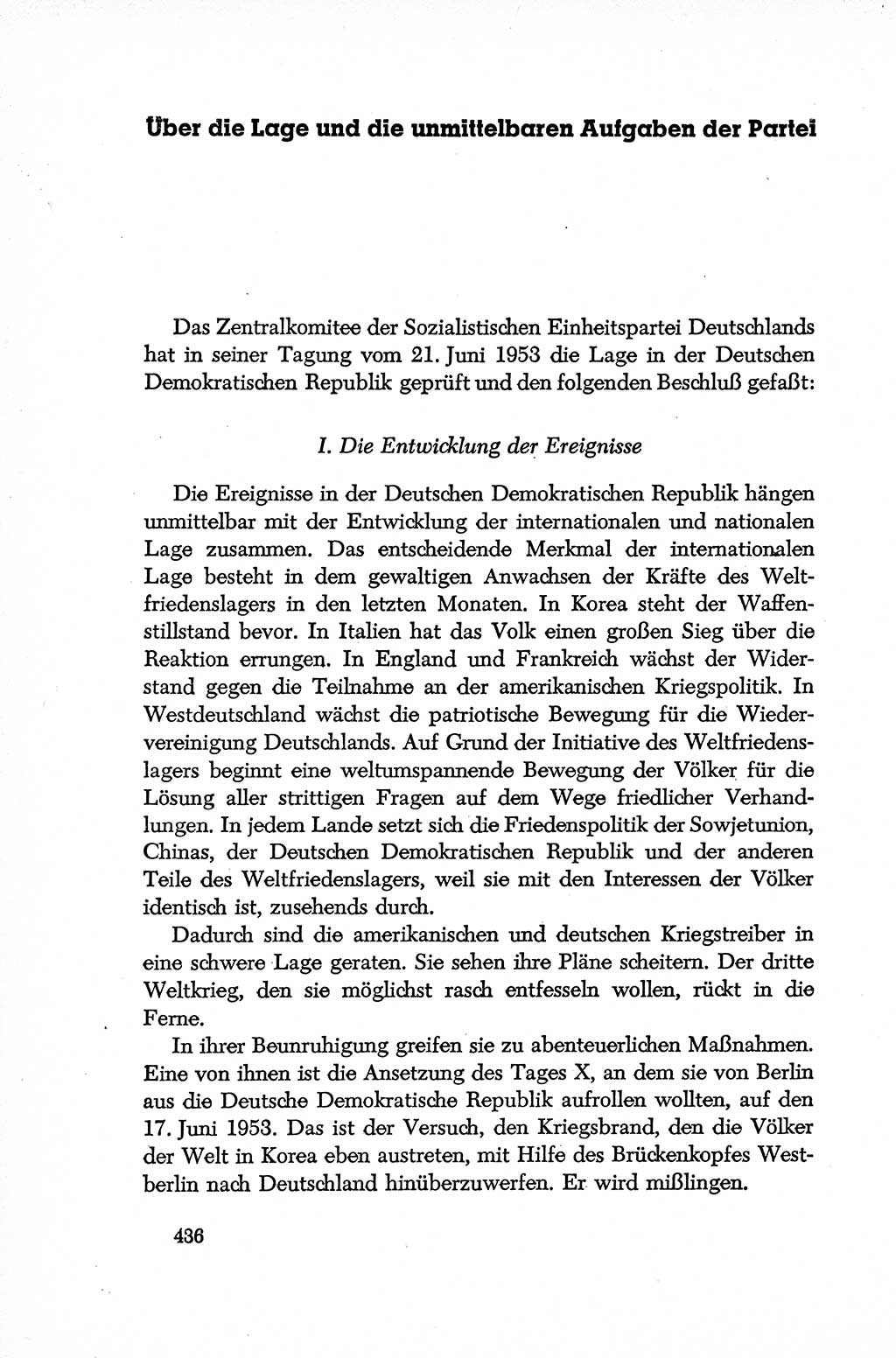 Dokumente der Sozialistischen Einheitspartei Deutschlands (SED) [Deutsche Demokratische Republik (DDR)] 1952-1953, Seite 436 (Dok. SED DDR 1952-1953, S. 436)
