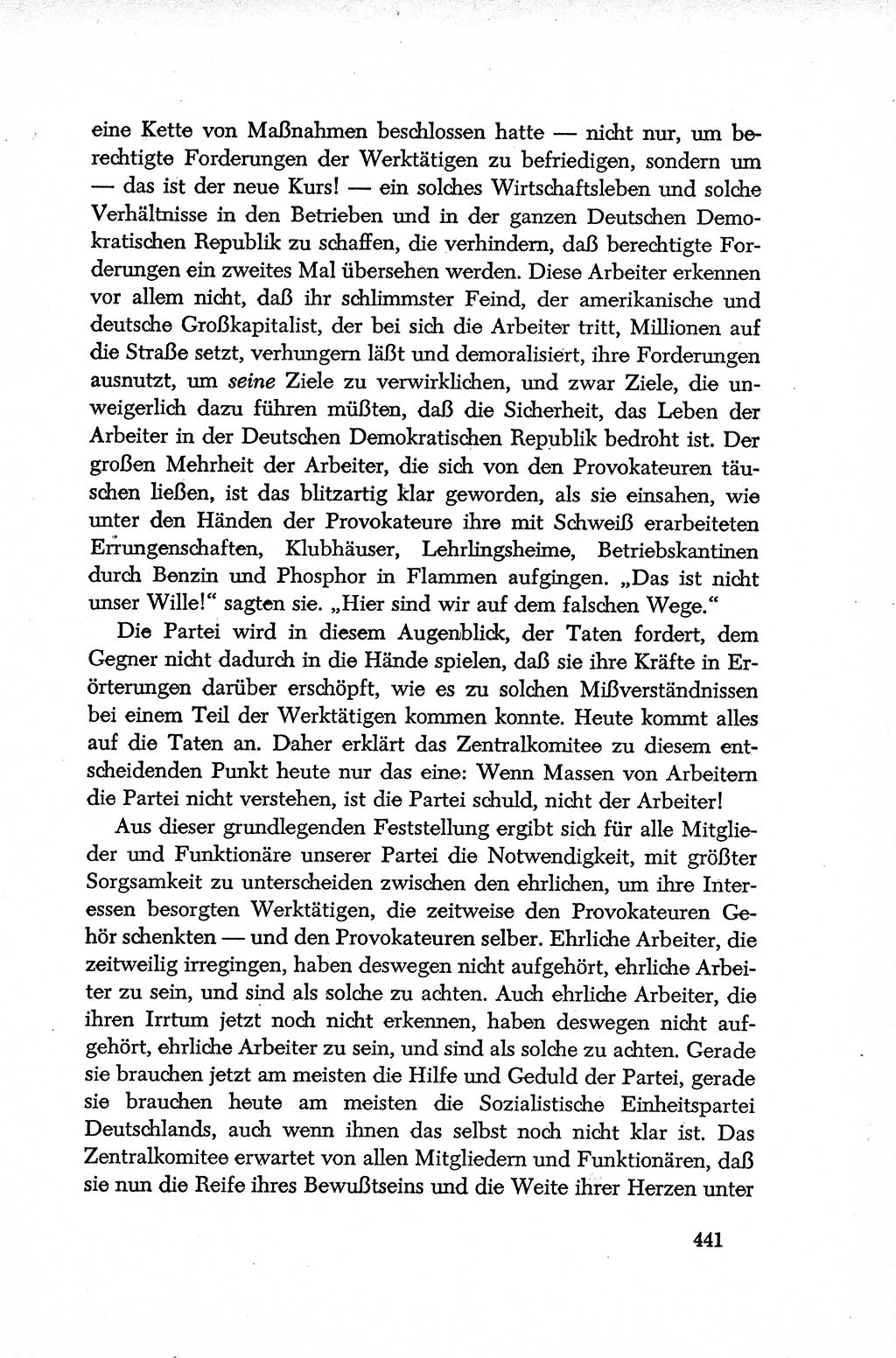 Dokumente der Sozialistischen Einheitspartei Deutschlands (SED) [Deutsche Demokratische Republik (DDR)] 1952-1953, Seite 441 (Dok. SED DDR 1952-1953, S. 441)