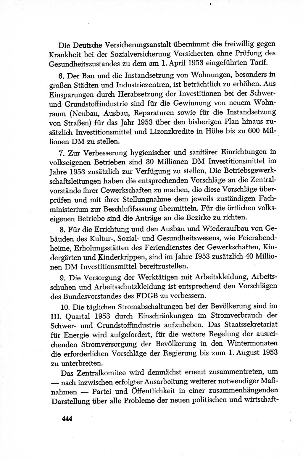 Dokumente der Sozialistischen Einheitspartei Deutschlands (SED) [Deutsche Demokratische Republik (DDR)] 1952-1953, Seite 444 (Dok. SED DDR 1952-1953, S. 444)