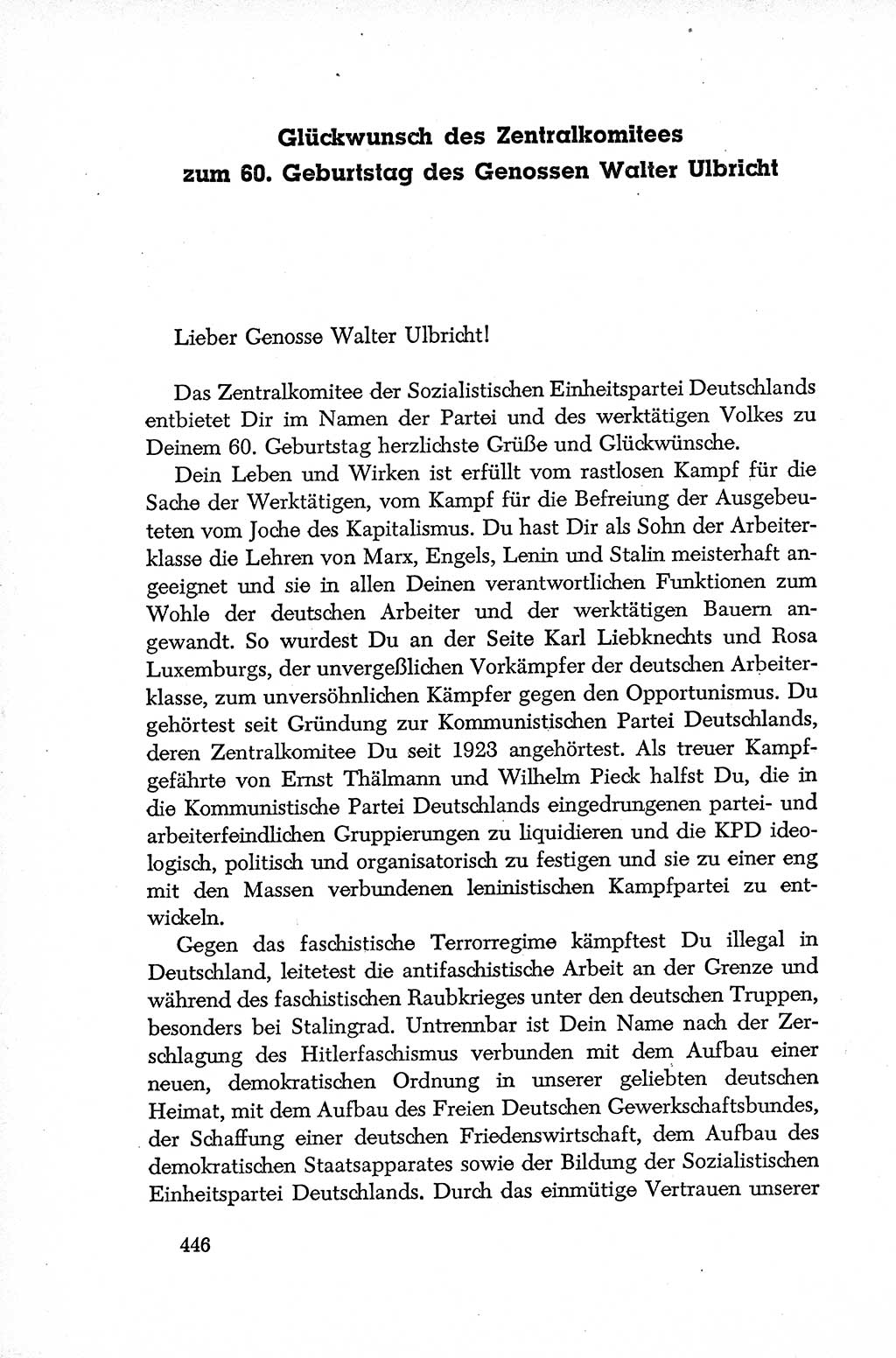 Dokumente der Sozialistischen Einheitspartei Deutschlands (SED) [Deutsche Demokratische Republik (DDR)] 1952-1953, Seite 446 (Dok. SED DDR 1952-1953, S. 446)