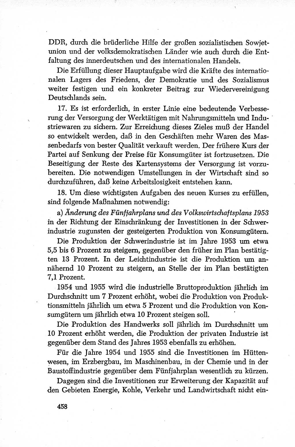 Dokumente der Sozialistischen Einheitspartei Deutschlands (SED) [Deutsche Demokratische Republik (DDR)] 1952-1953, Seite 458 (Dok. SED DDR 1952-1953, S. 458)