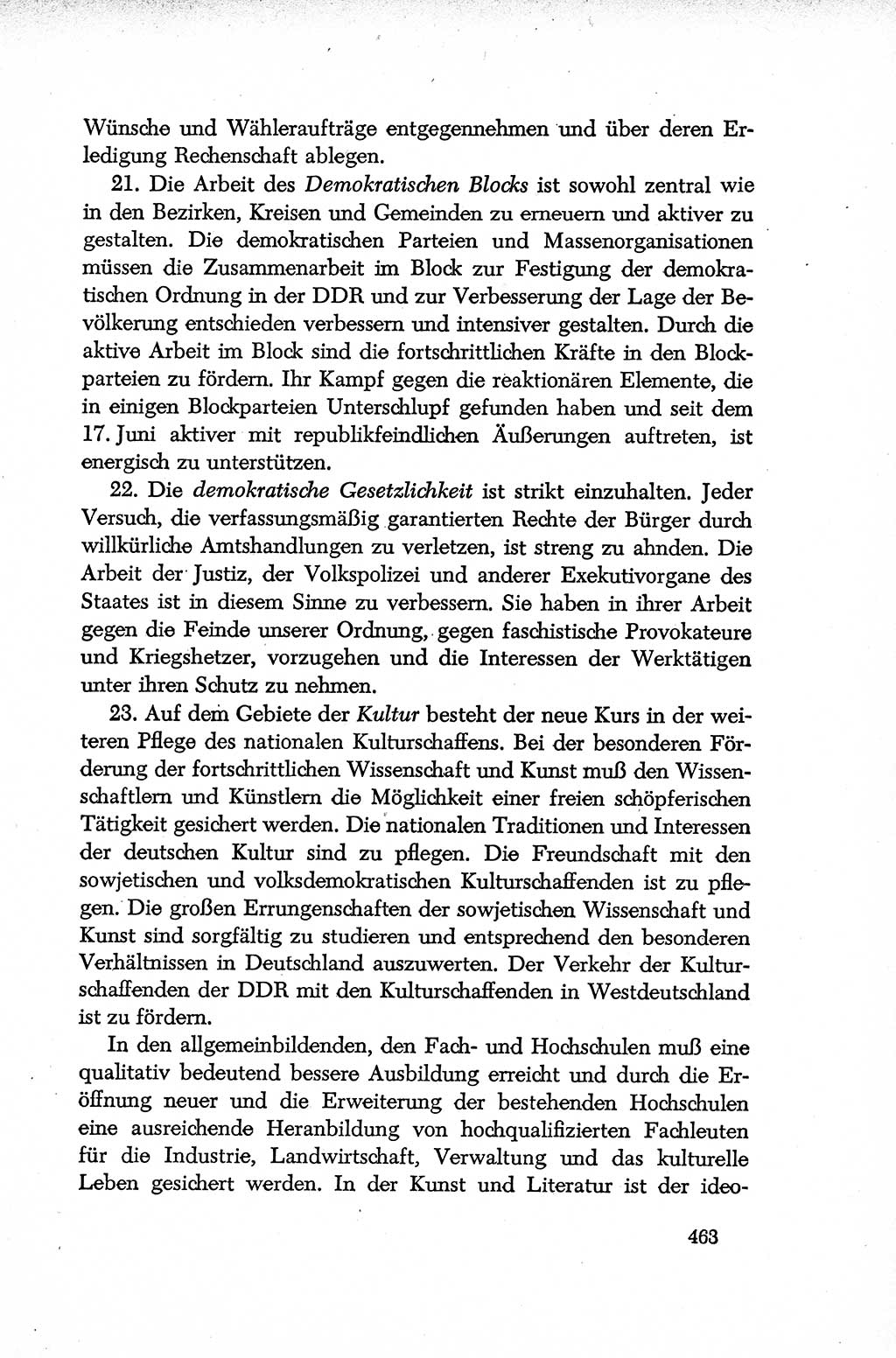 Dokumente der Sozialistischen Einheitspartei Deutschlands (SED) [Deutsche Demokratische Republik (DDR)] 1952-1953, Seite 463 (Dok. SED DDR 1952-1953, S. 463)
