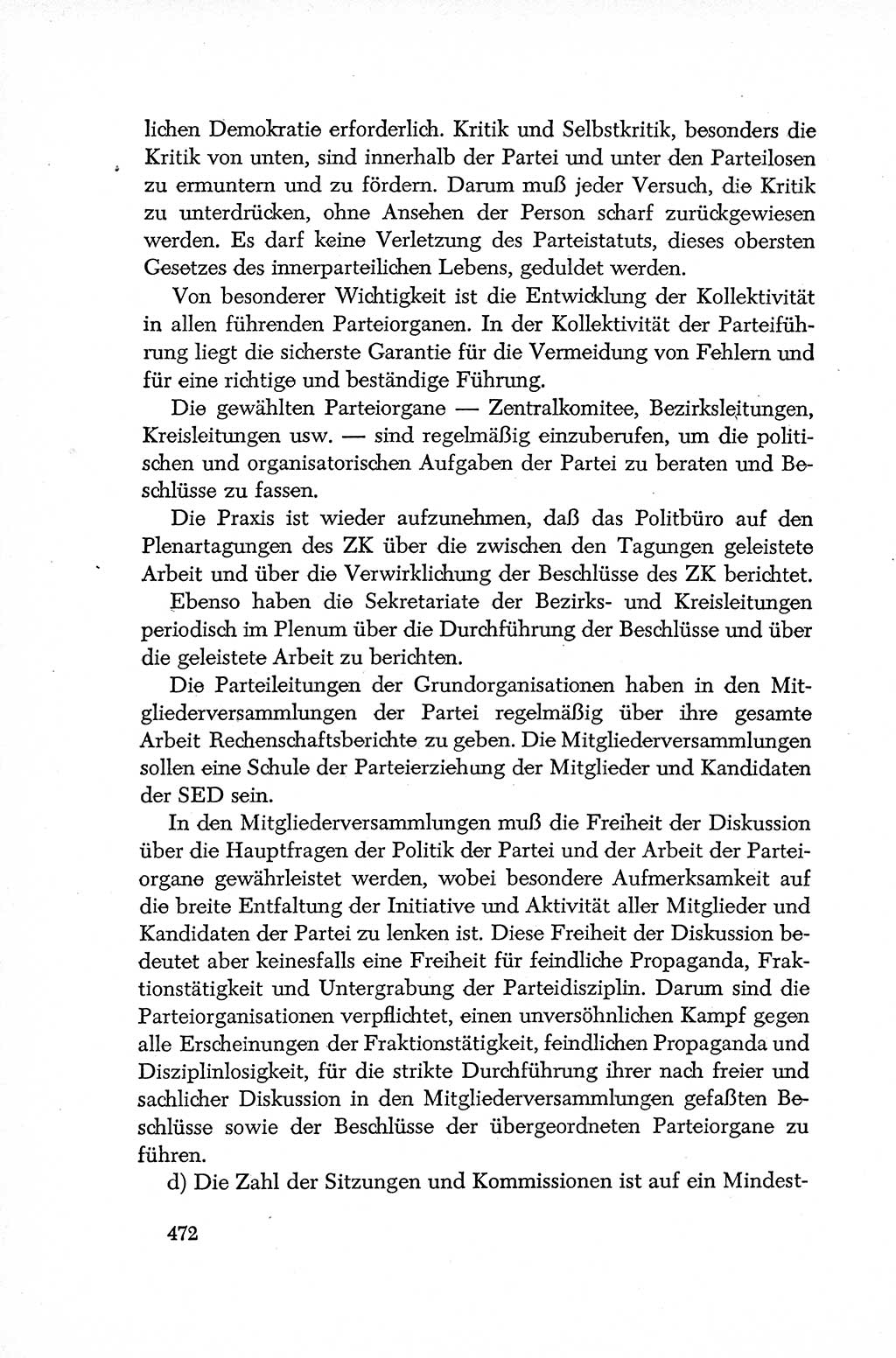 Dokumente der Sozialistischen Einheitspartei Deutschlands (SED) [Deutsche Demokratische Republik (DDR)] 1952-1953, Seite 472 (Dok. SED DDR 1952-1953, S. 472)