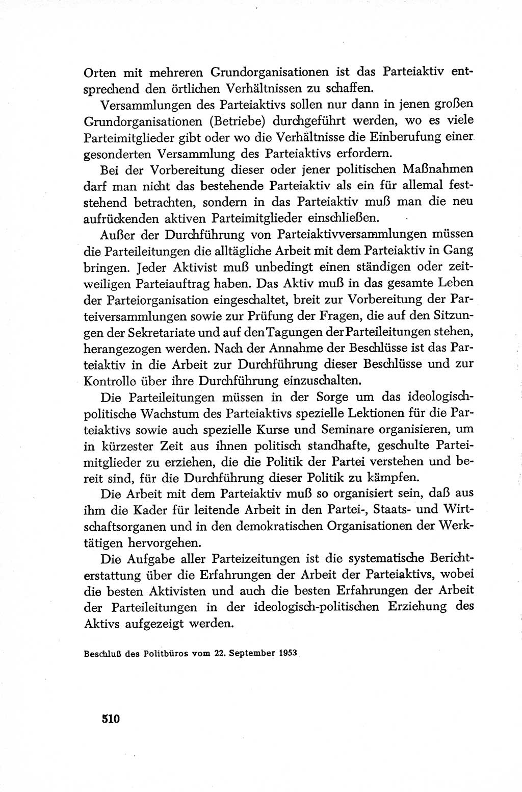 Dokumente der Sozialistischen Einheitspartei Deutschlands (SED) [Deutsche Demokratische Republik (DDR)] 1952-1953, Seite 510 (Dok. SED DDR 1952-1953, S. 510)