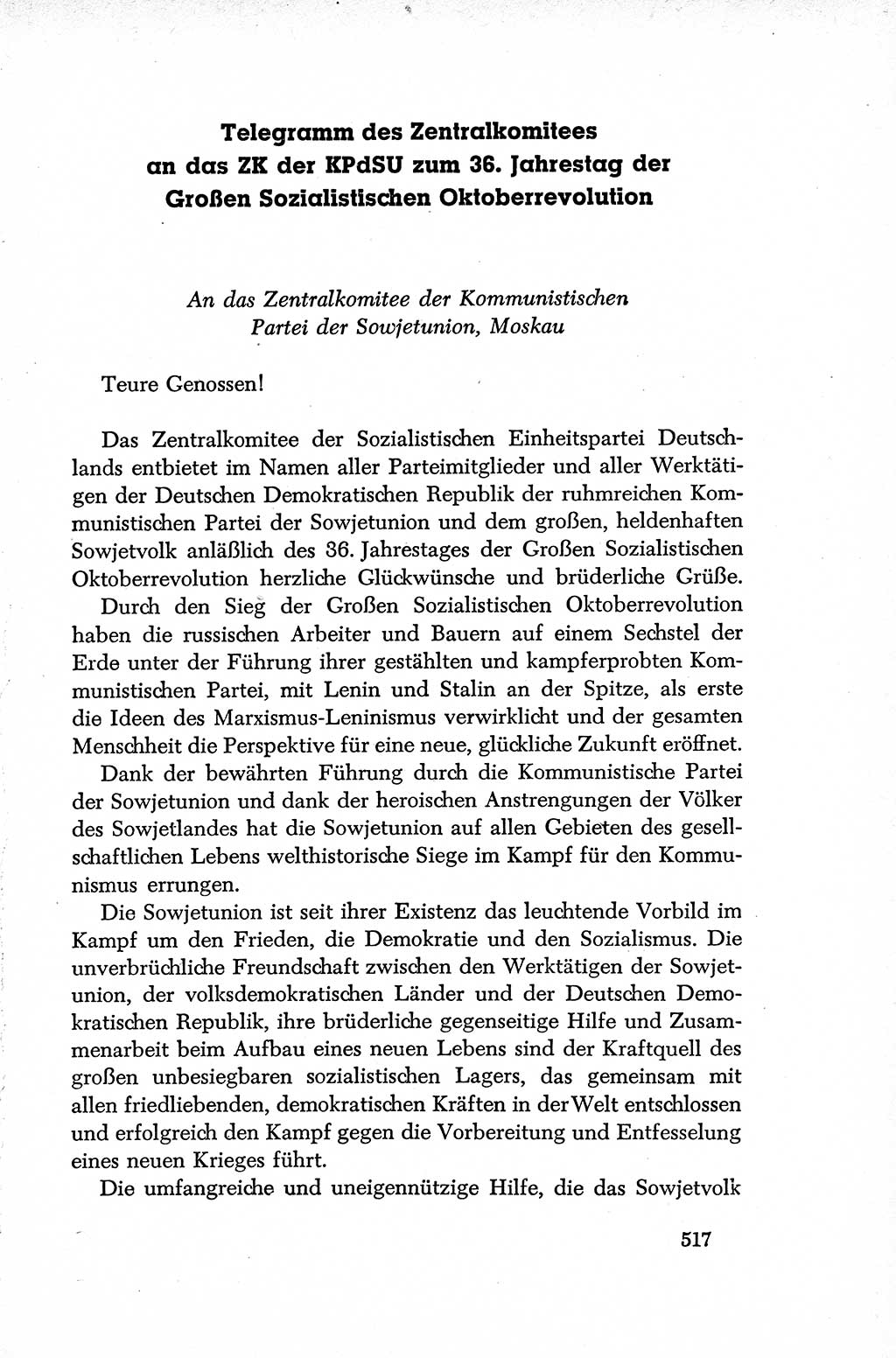 Dokumente der Sozialistischen Einheitspartei Deutschlands (SED) [Deutsche Demokratische Republik (DDR)] 1952-1953, Seite 517 (Dok. SED DDR 1952-1953, S. 517)