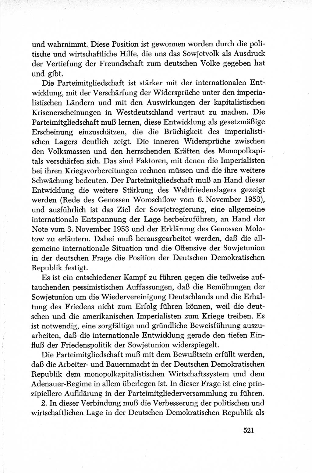 Dokumente der Sozialistischen Einheitspartei Deutschlands (SED) [Deutsche Demokratische Republik (DDR)] 1952-1953, Seite 521 (Dok. SED DDR 1952-1953, S. 521)