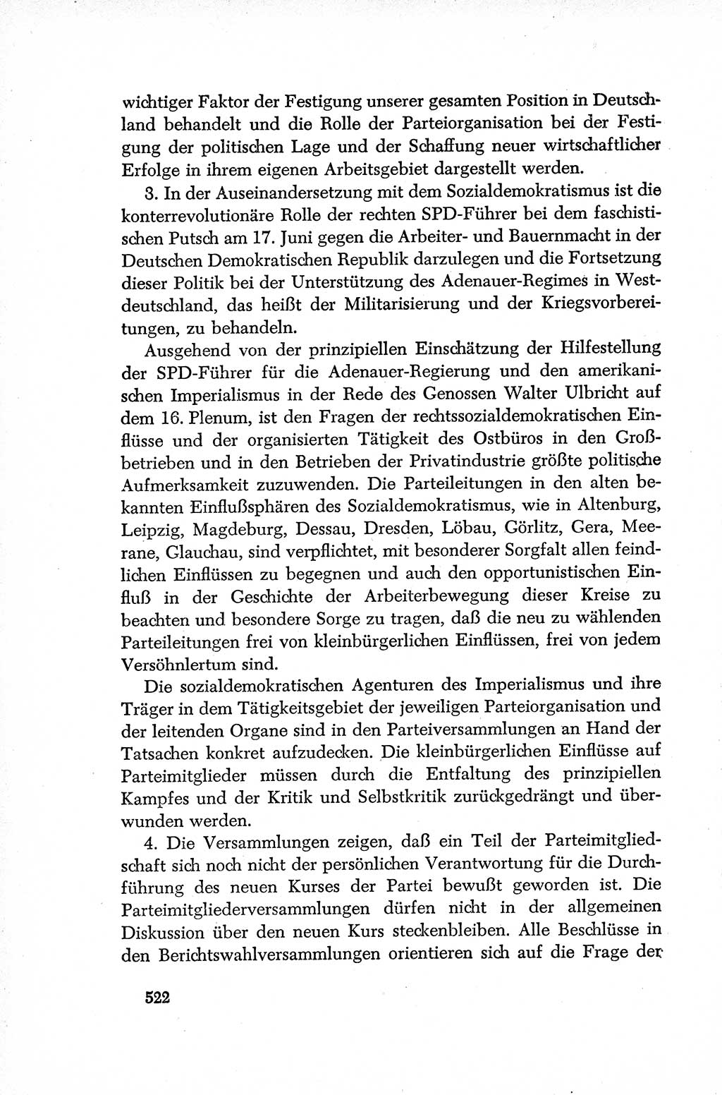 Dokumente der Sozialistischen Einheitspartei Deutschlands (SED) [Deutsche Demokratische Republik (DDR)] 1952-1953, Seite 522 (Dok. SED DDR 1952-1953, S. 522)