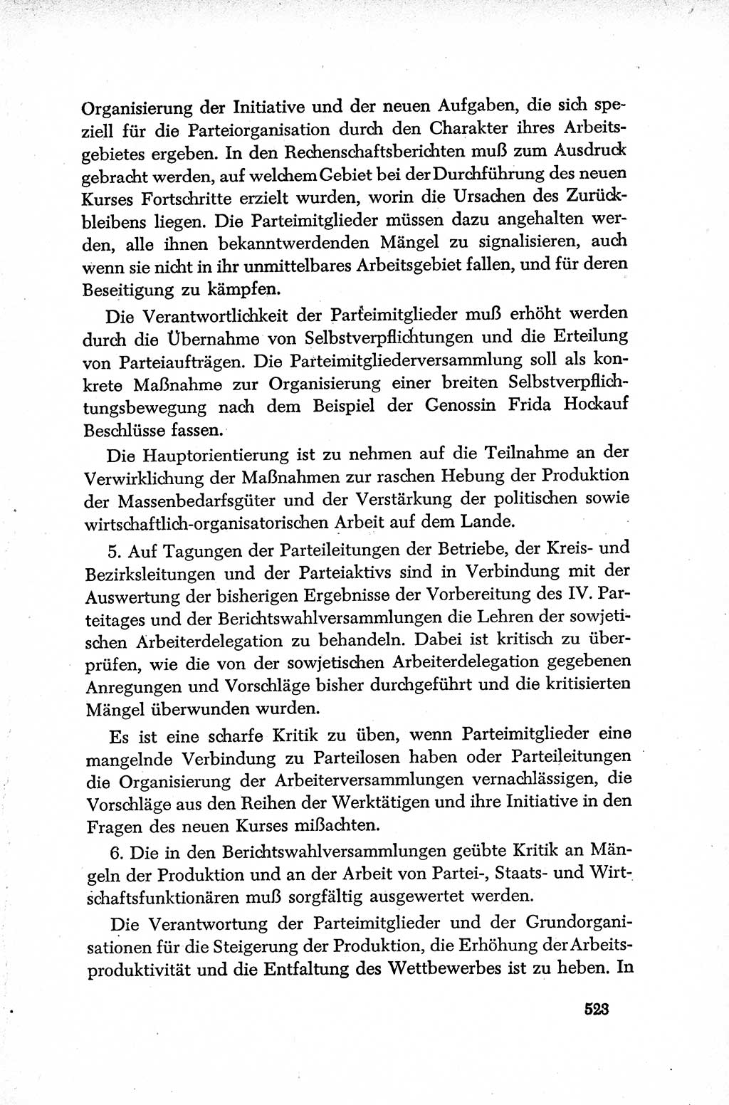 Dokumente der Sozialistischen Einheitspartei Deutschlands (SED) [Deutsche Demokratische Republik (DDR)] 1952-1953, Seite 523 (Dok. SED DDR 1952-1953, S. 523)