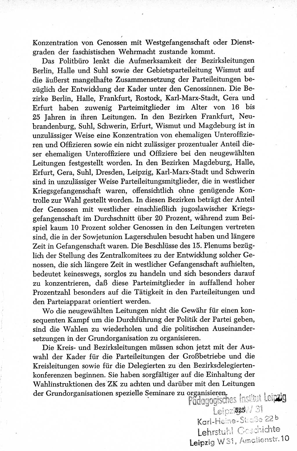 Dokumente der Sozialistischen Einheitspartei Deutschlands (SED) [Deutsche Demokratische Republik (DDR)] 1952-1953, Seite 525 (Dok. SED DDR 1952-1953, S. 525)