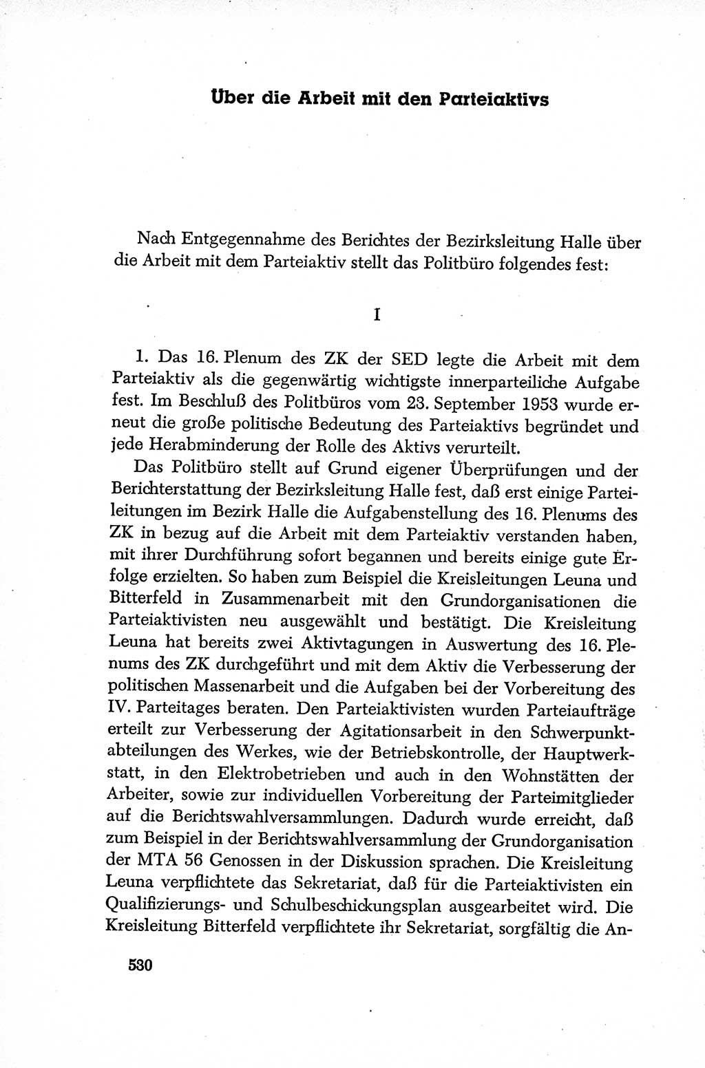 Dokumente der Sozialistischen Einheitspartei Deutschlands (SED) [Deutsche Demokratische Republik (DDR)] 1952-1953, Seite 530 (Dok. SED DDR 1952-1953, S. 530)