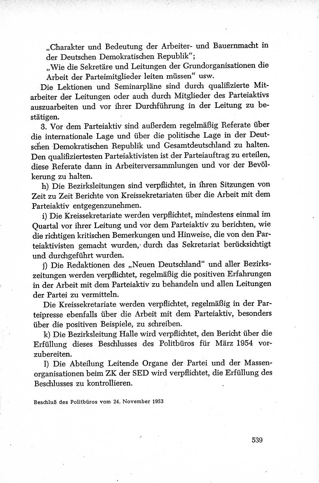 Dokumente der Sozialistischen Einheitspartei Deutschlands (SED) [Deutsche Demokratische Republik (DDR)] 1952-1953, Seite 539 (Dok. SED DDR 1952-1953, S. 539)