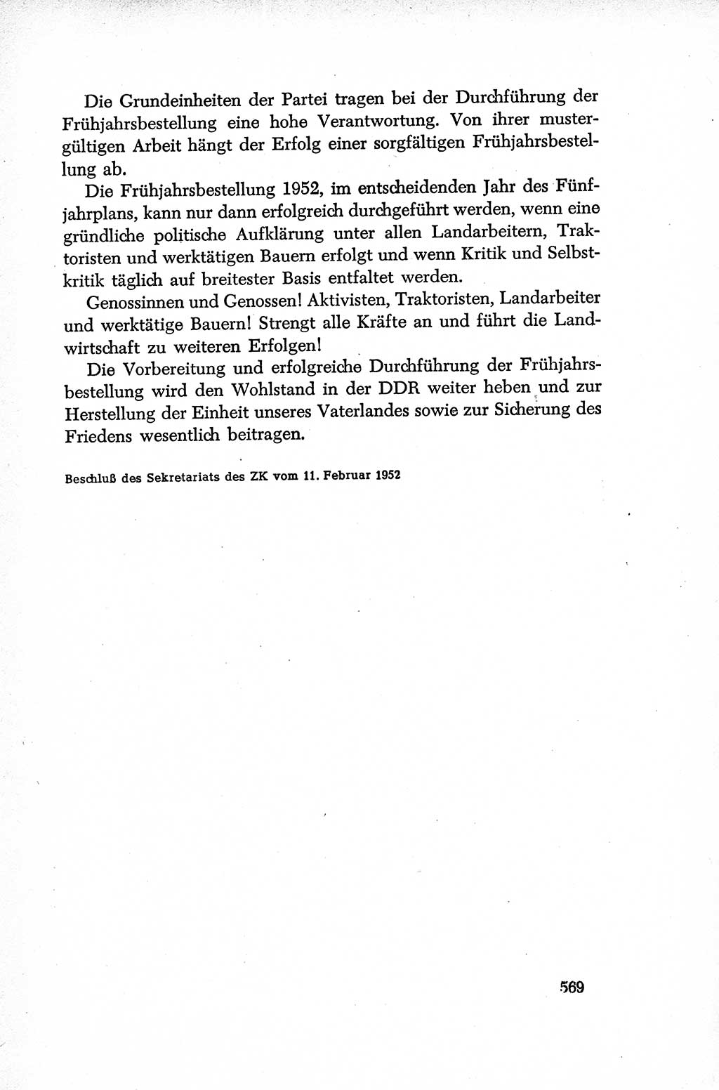 Dokumente der Sozialistischen Einheitspartei Deutschlands (SED) [Deutsche Demokratische Republik (DDR)] 1952-1953, Seite 569 (Dok. SED DDR 1952-1953, S. 569)