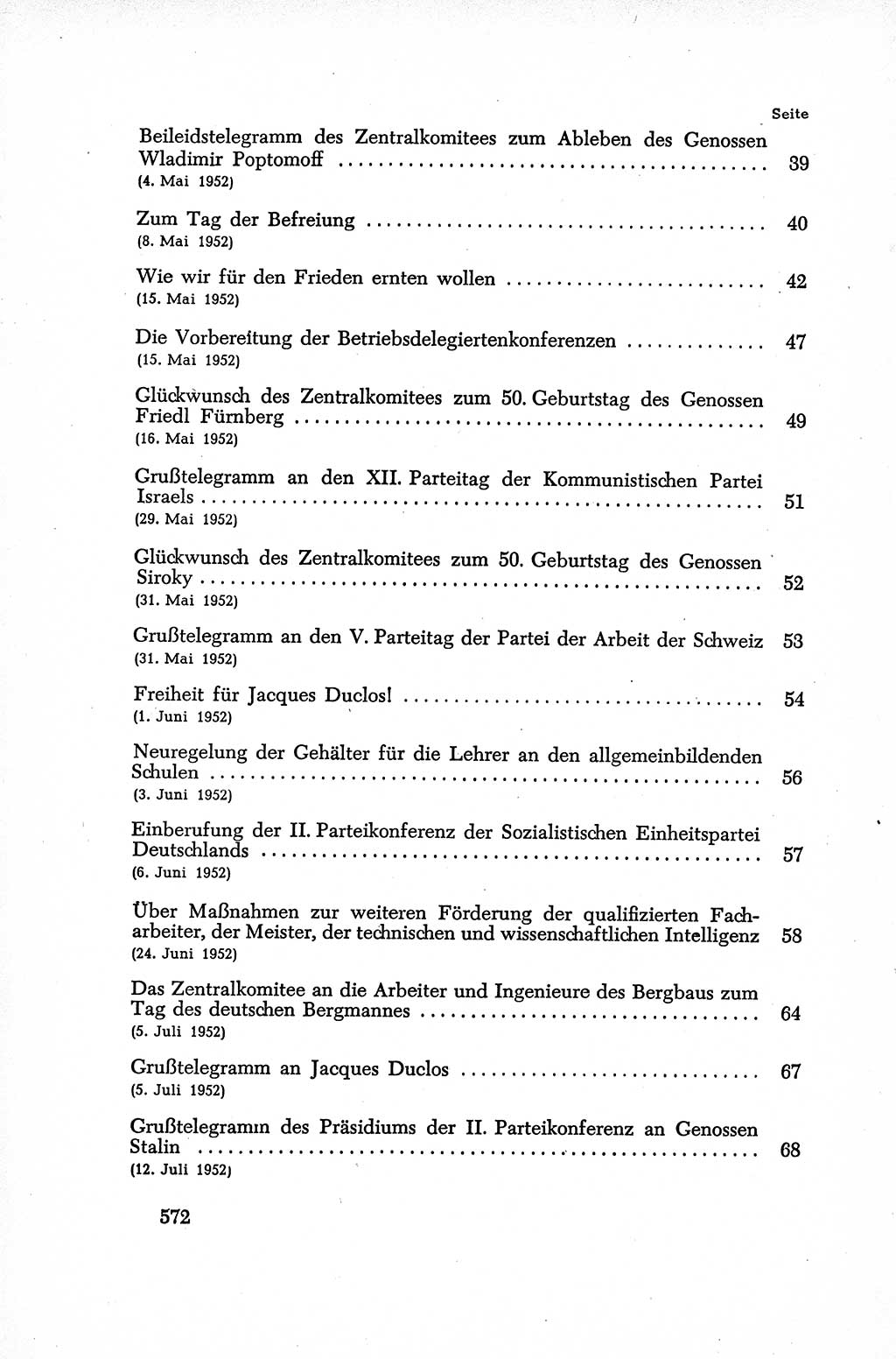 Dokumente der Sozialistischen Einheitspartei Deutschlands (SED) [Deutsche Demokratische Republik (DDR)] 1952-1953, Seite 572 (Dok. SED DDR 1952-1953, S. 572)