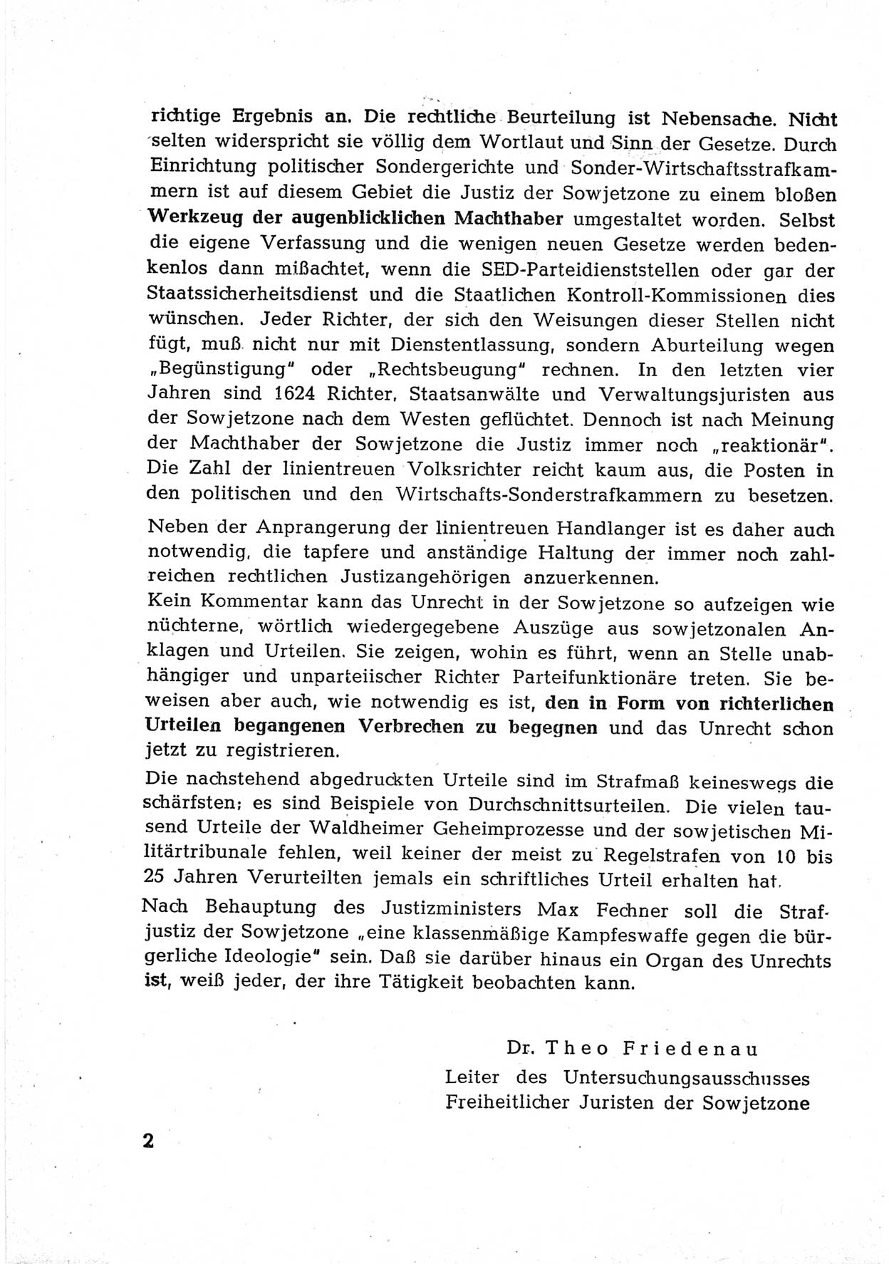 Dokumente des Unrechts [Deutsche Demokratische Republik (DDR)], herausgegeben vom Bundesministerium fÃ¼r gesamtdeutsche Fragen (BMG) [Bundesrepublik Deutschland (BRD)], Bonn, ca. 1952, Seite 2 (Dok. UnR. DDR BMG BRD 1952, S. 2)