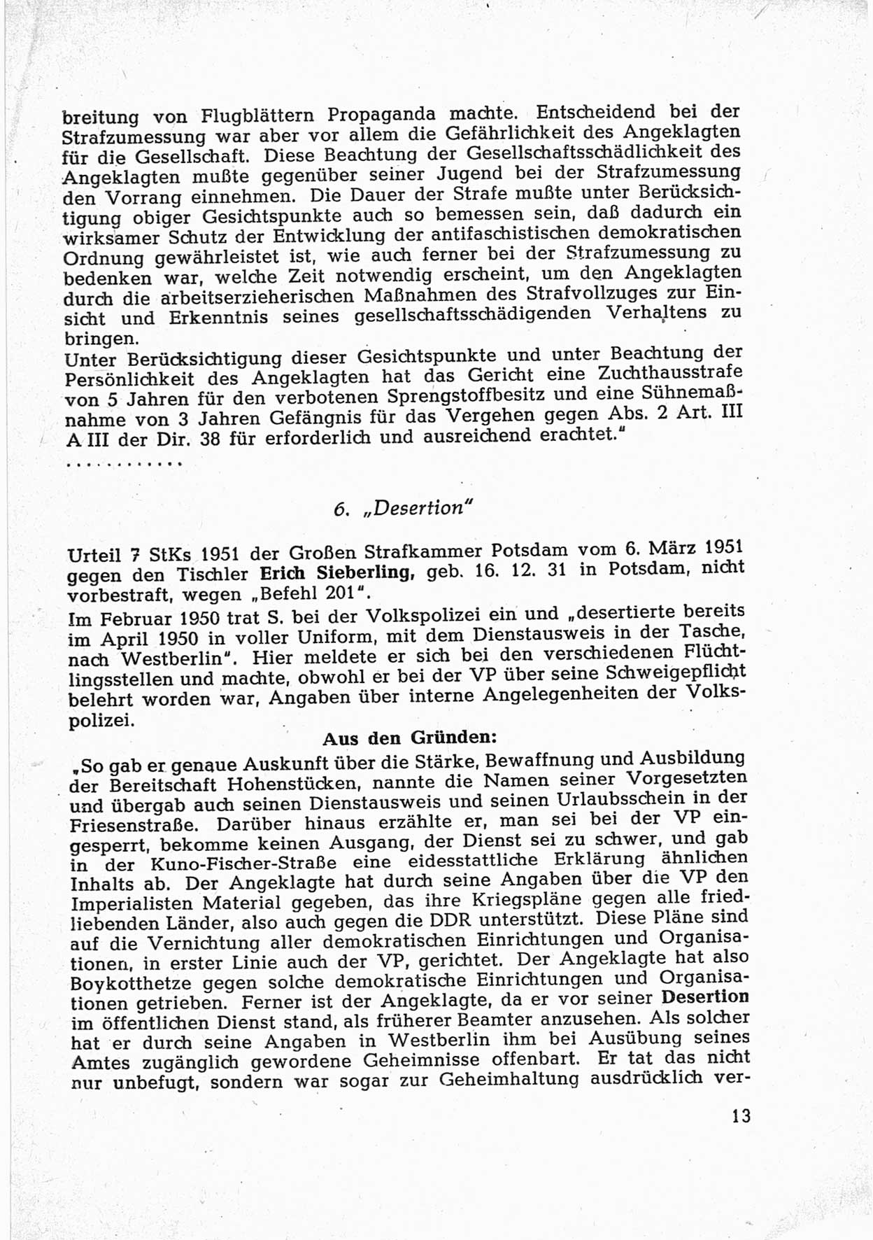 Dokumente des Unrechts [Deutsche Demokratische Republik (DDR)], herausgegeben vom Bundesministerium für gesamtdeutsche Fragen (BMG) [Bundesrepublik Deutschland (BRD)], Bonn, ca. 1952, Seite 13 (Dok. UnR. DDR BMG BRD 1952, S. 13)