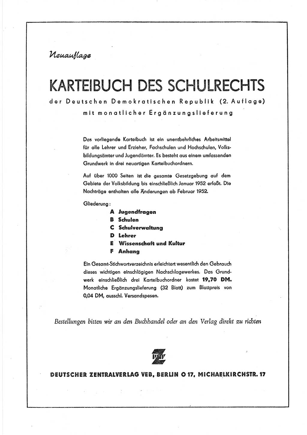 Gesetzblatt (GBl.) der Deutschen Demokratischen Republik (DDR) 1952, Seite 842 (GBl. DDR 1952, S. 842)