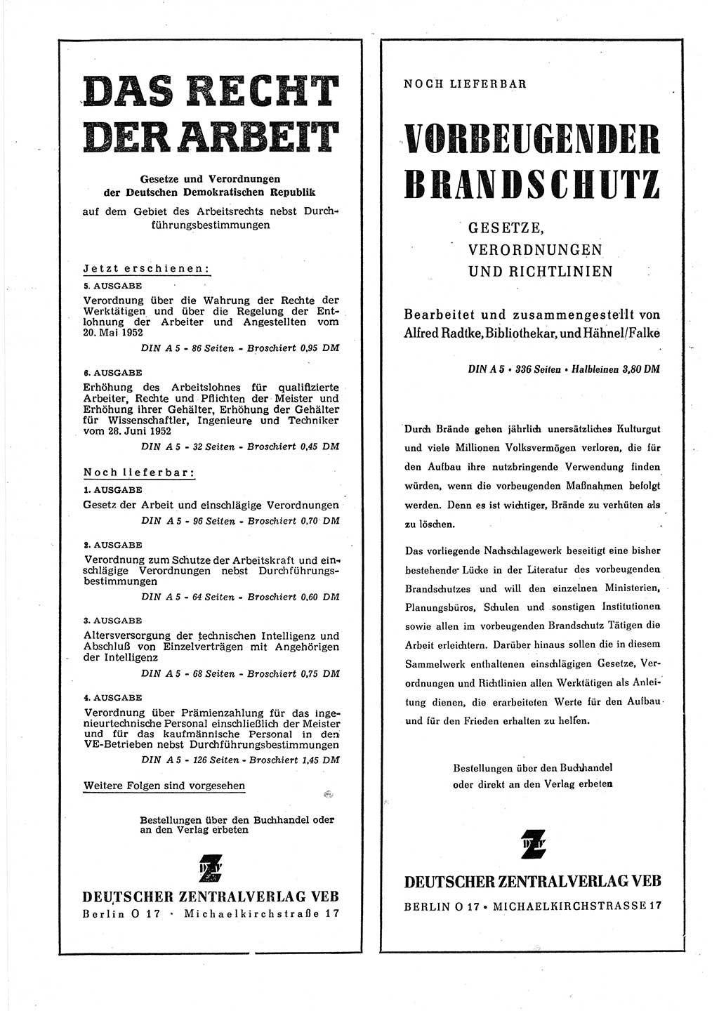 Gesetzblatt (GBl.) der Deutschen Demokratischen Republik (DDR) 1952, Seite 1070 (GBl. DDR 1952, S. 1070)