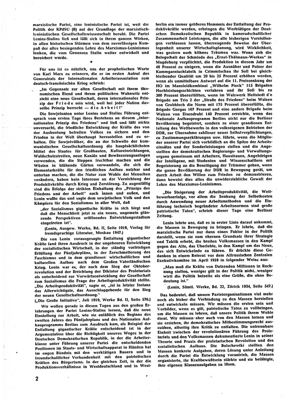 Neuer Weg (NW), Halbmonatsschrift für aktuelle Fragen der Arbeiterbewegung [Zentralkomitee (ZK) Sozialistische Einheitspartei Deutschlands (SED)], 7. Jahrgang [Deutsche Demokratische Republik (DDR)] 1952, Heft 2/2 (NW ZK SED DDR 1952, H. 2/2)