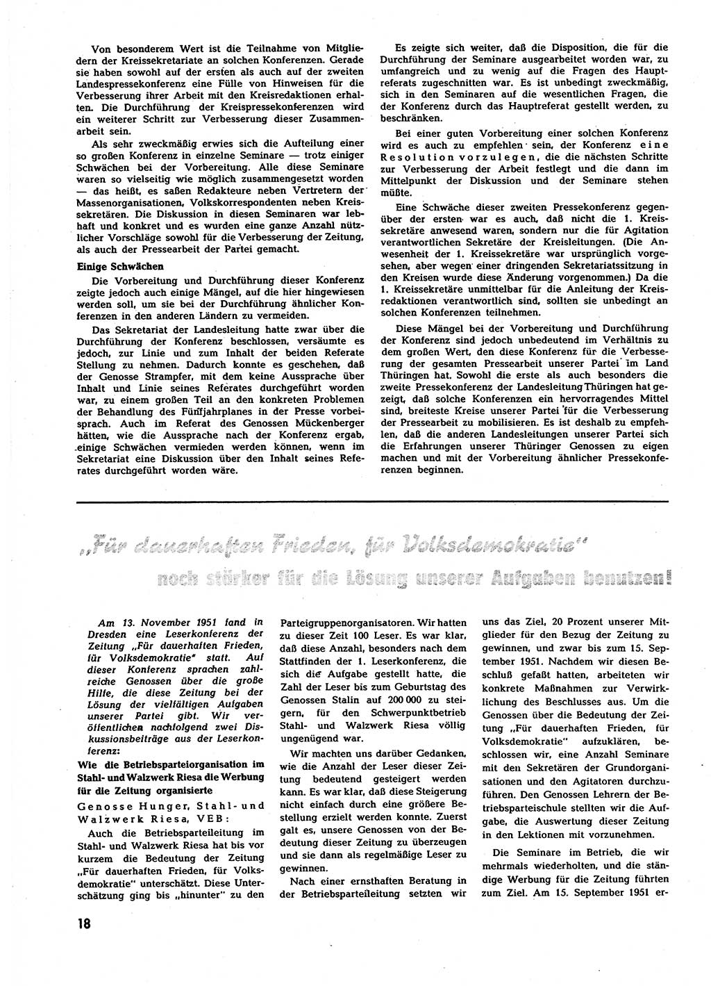 Neuer Weg (NW), Halbmonatsschrift für aktuelle Fragen der Arbeiterbewegung [Zentralkomitee (ZK) Sozialistische Einheitspartei Deutschlands (SED)], 7. Jahrgang [Deutsche Demokratische Republik (DDR)] 1952, Heft 2/18 (NW ZK SED DDR 1952, H. 2/18)