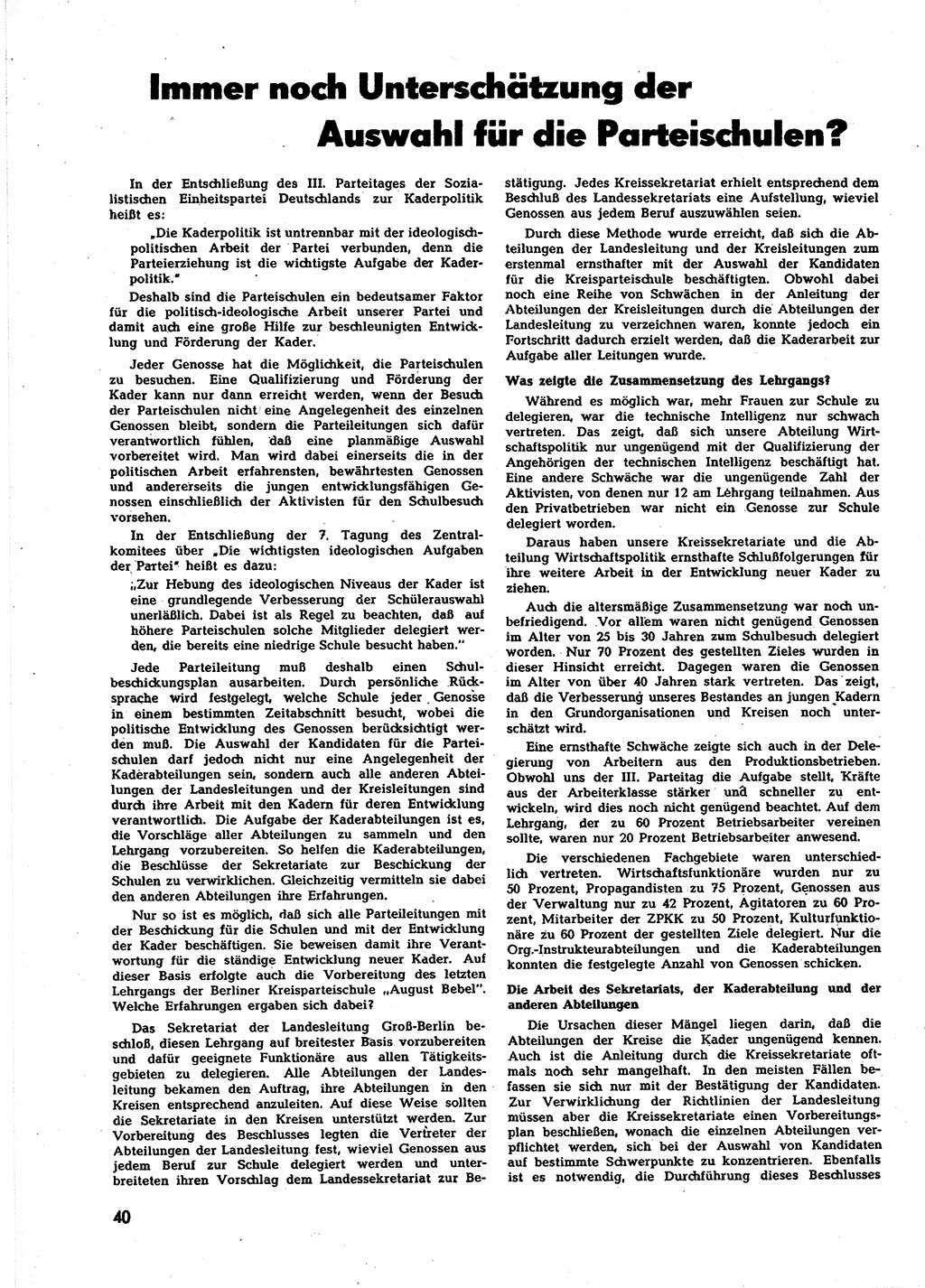 Neuer Weg (NW), Halbmonatsschrift für aktuelle Fragen der Arbeiterbewegung [Zentralkomitee (ZK) Sozialistische Einheitspartei Deutschlands (SED)], 7. Jahrgang [Deutsche Demokratische Republik (DDR)] 1952, Heft 2/40 (NW ZK SED DDR 1952, H. 2/40)